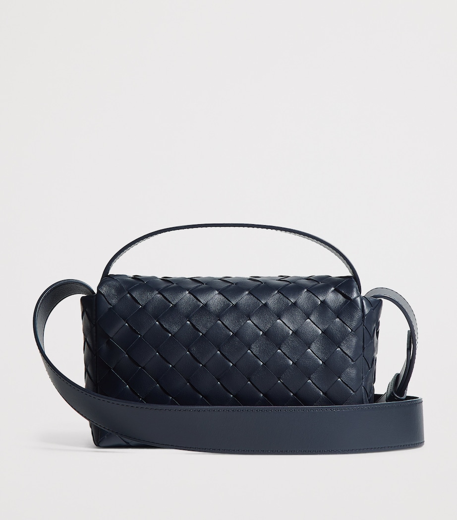 Bottega Veneta Mini Leather Intrecciato Flap Cross-Body Bag Image 5