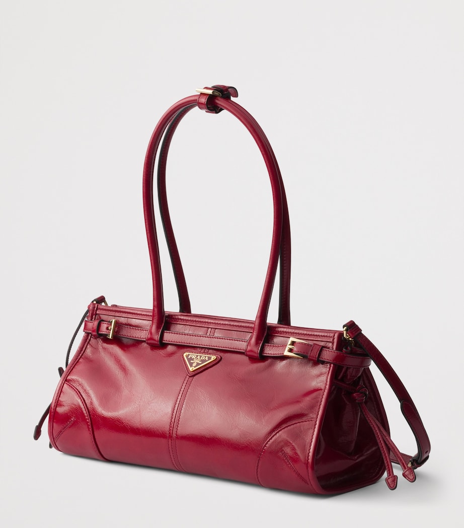 Prada Medium Leather Bonnie Shoulder Bag Red Image 4