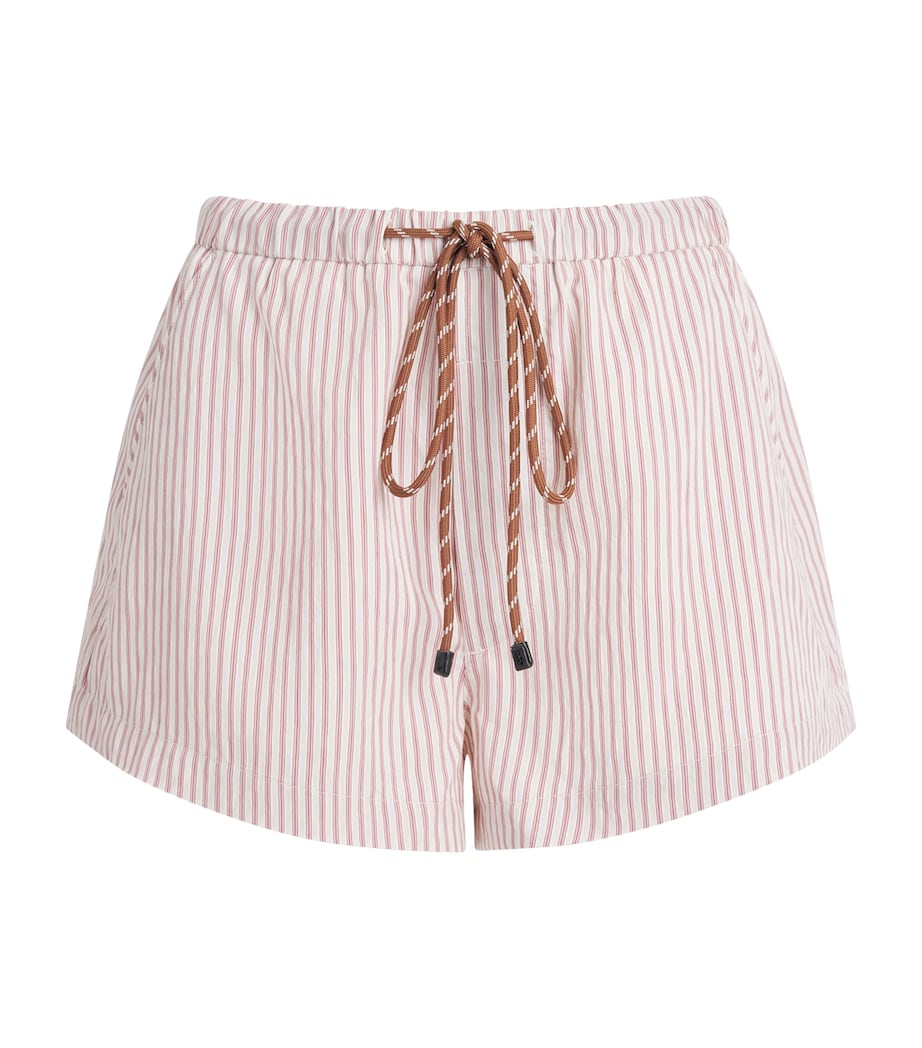 Citizens of Humanity Womens Stripe Este Drawstring Shorts Raspberry Stripe Image 1