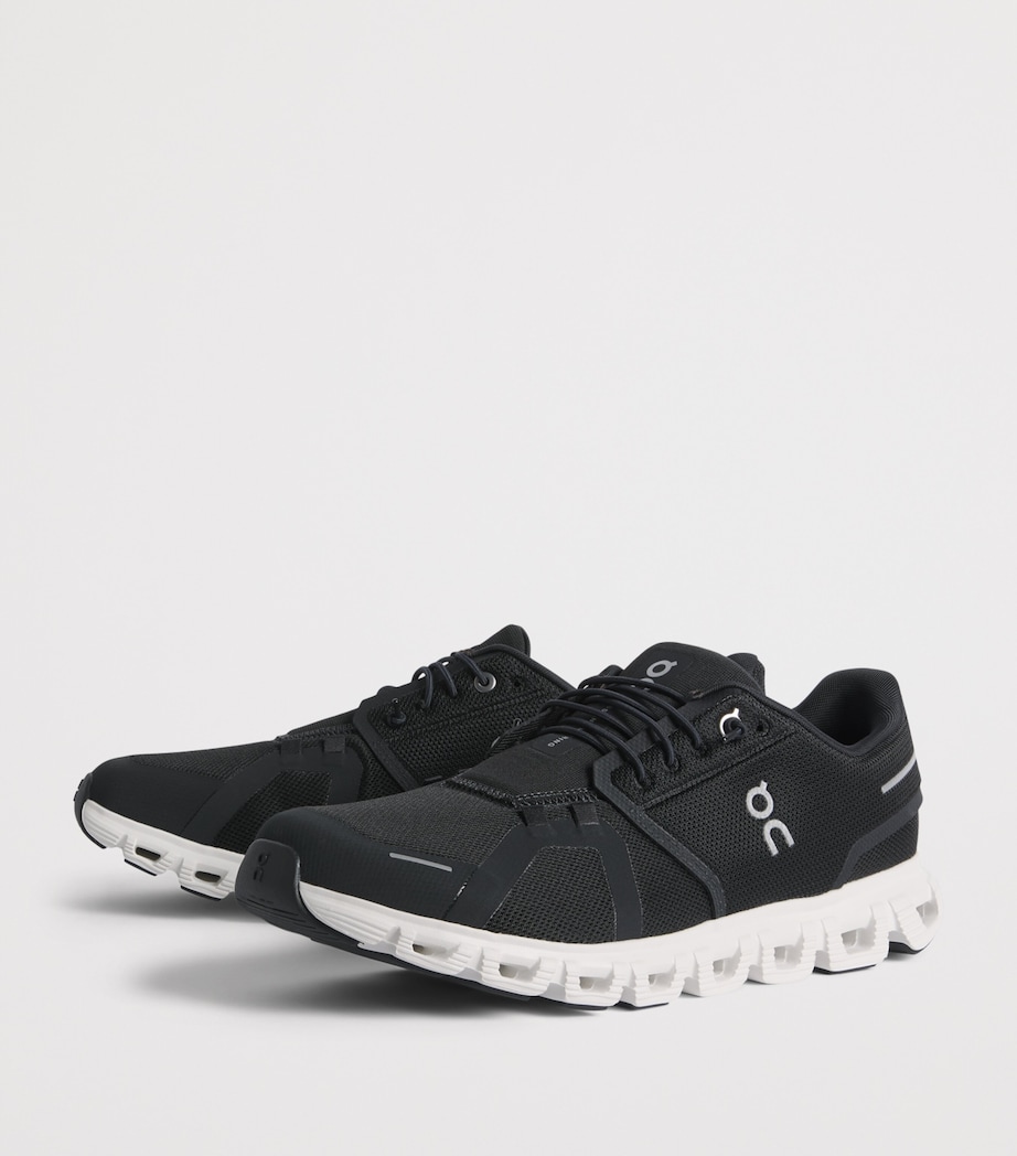 On Mens Cloud 6 Trainers Black | White Image 3