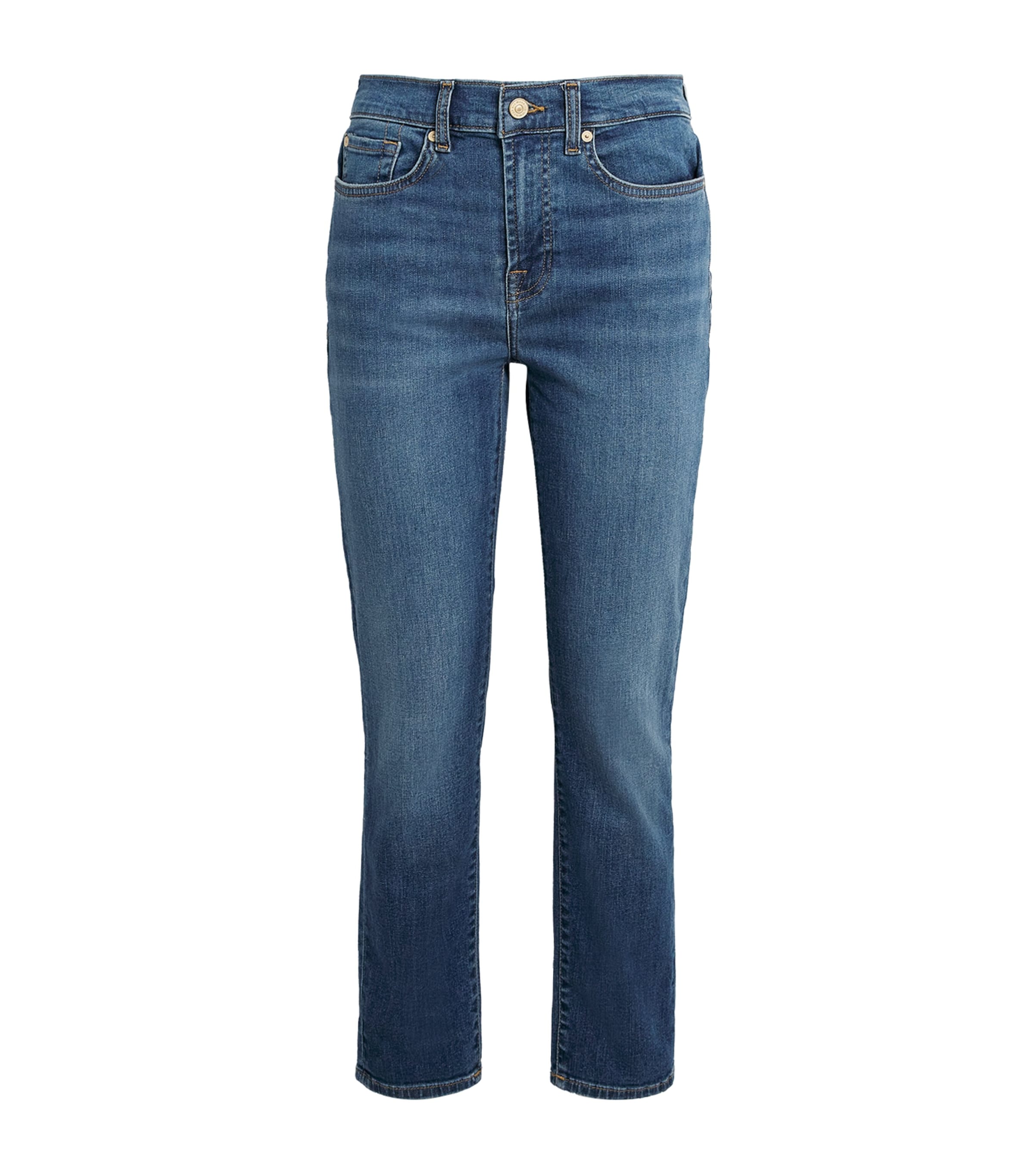 7 For All Mankind Slim Illusion Relaxed Skinny Jeans In Blue