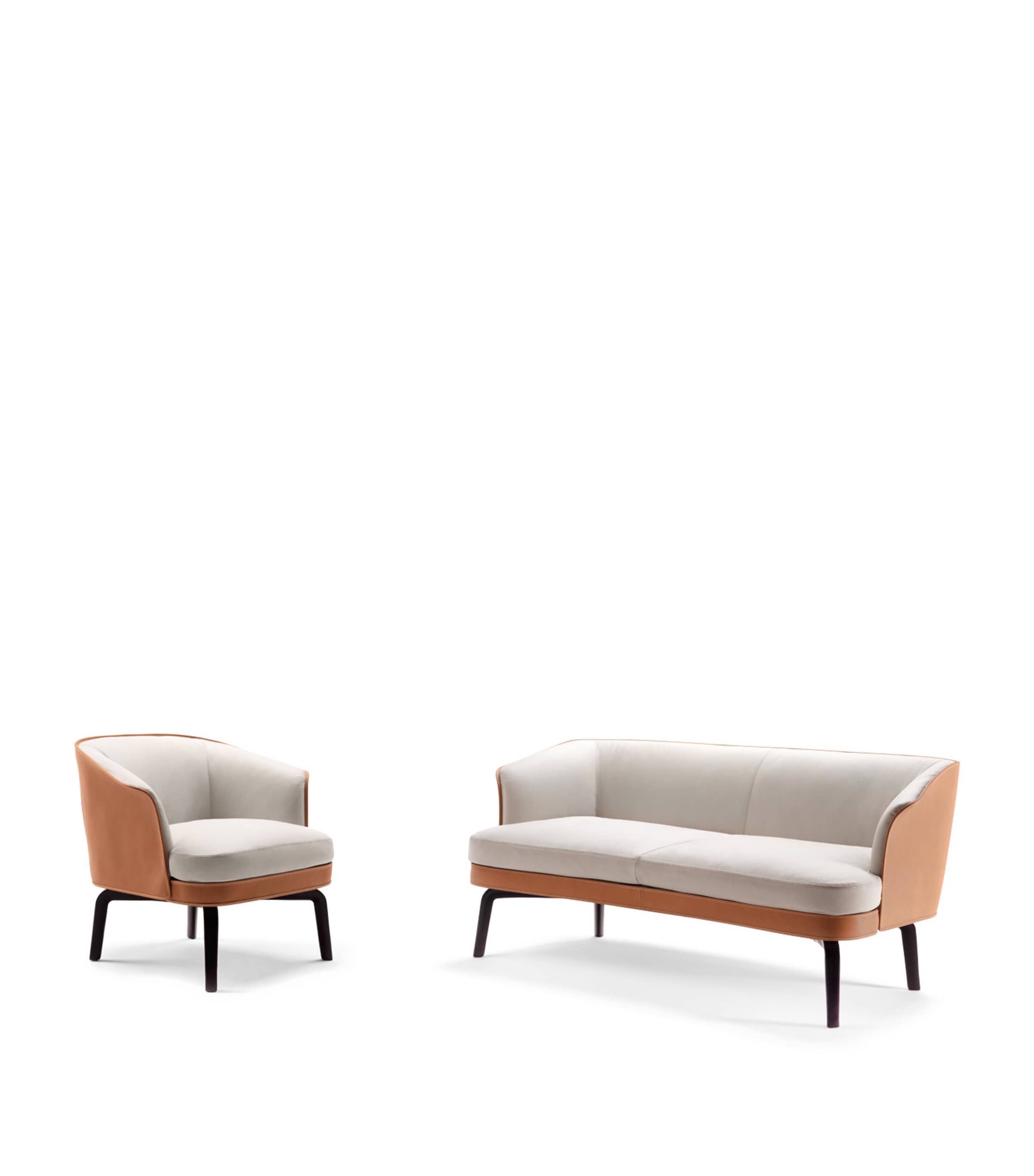 Poltrona Frau Leather Nivola 2-Seater Sofa Pelle Fru Slfl Il Sm Image 1