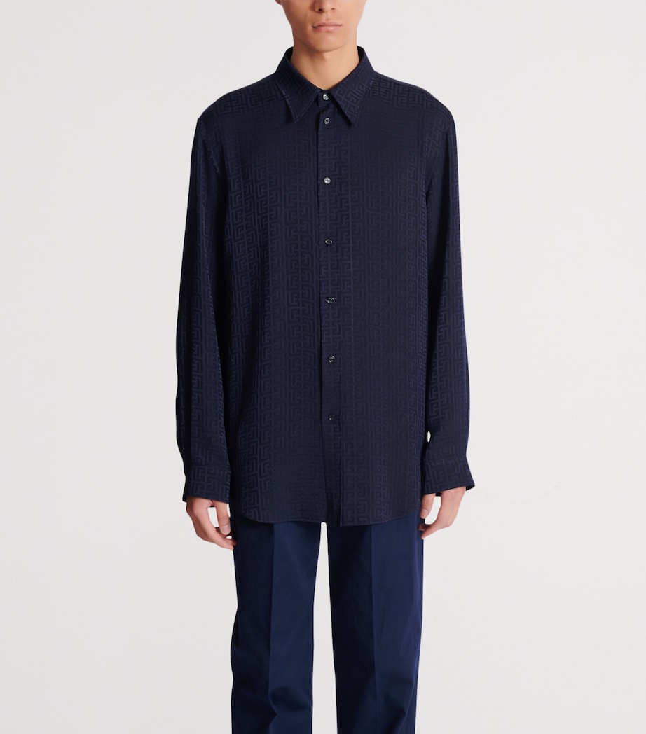 Monogram Jacquard Shirt 6UB MARINE Image 4