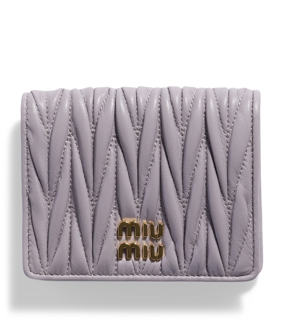 Miu Miu Small Leather Matelassé Wallet Image 1