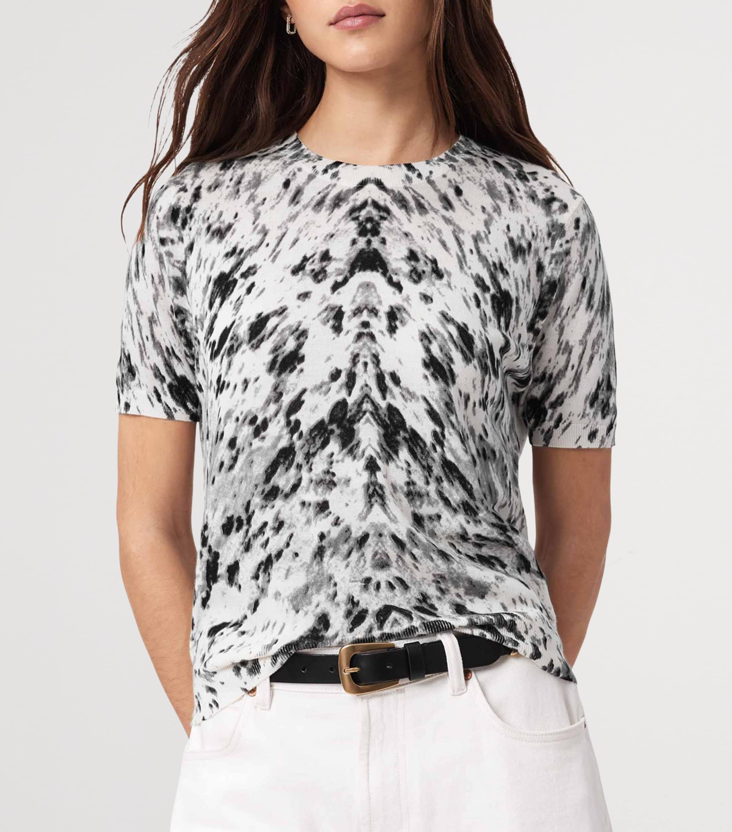 Wool Slim Anouk T-Shirt CANTER ECRU WHITE Image 6