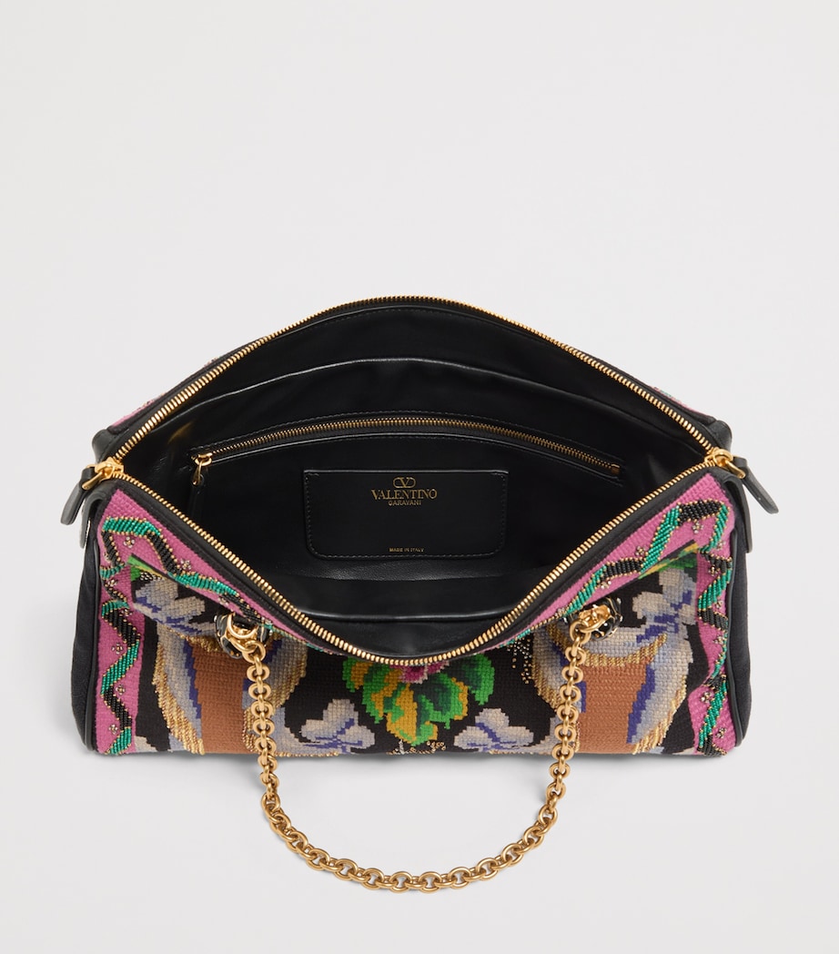Valentino Garavani Medium Beaded Panthea Shoulder Bag Image 5