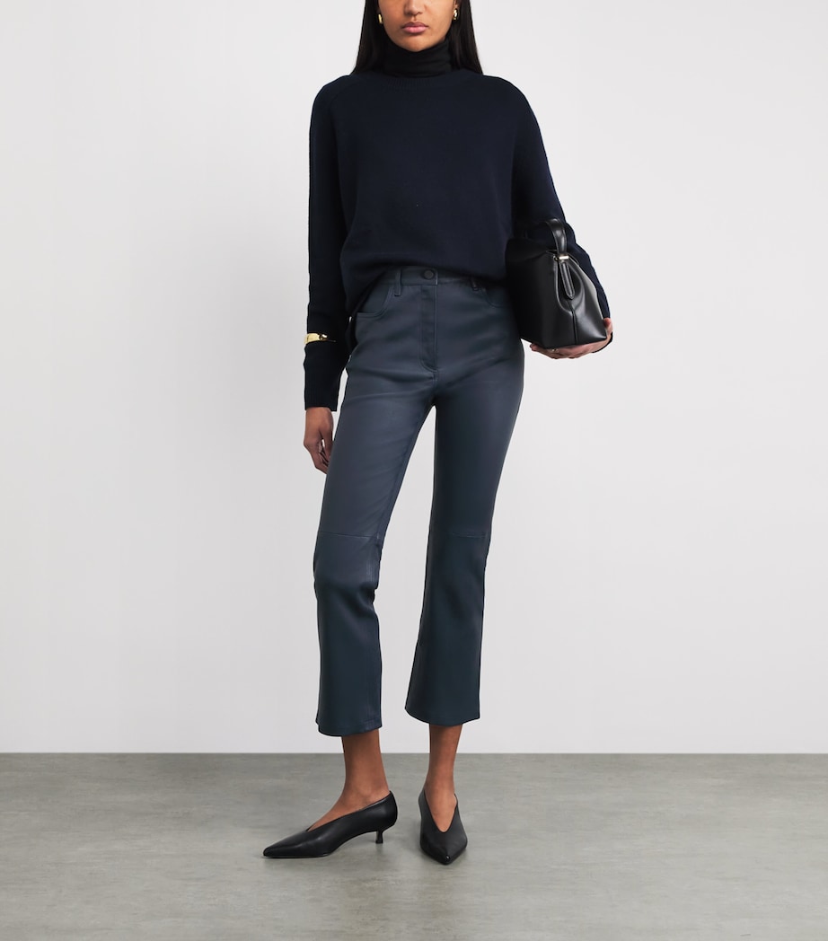 Leather Stretch Duke Trousers INDIGO Image 2