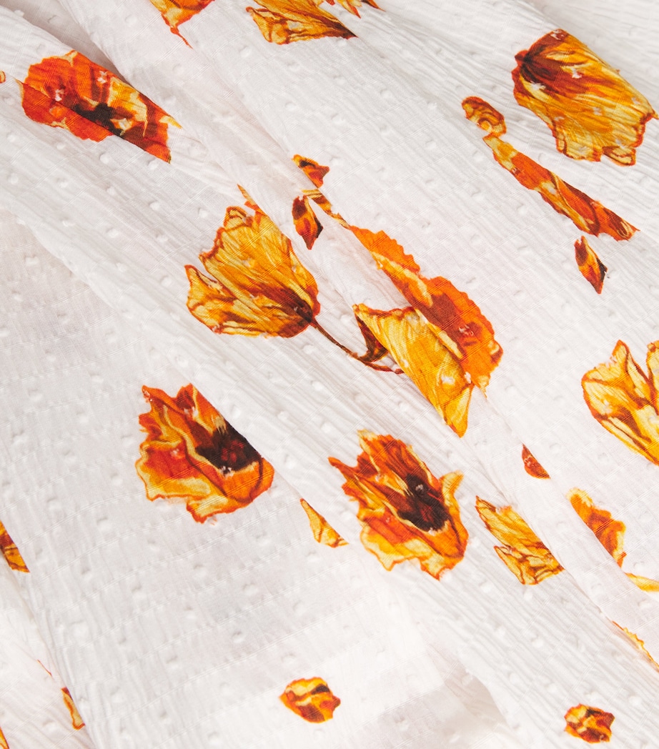 Floral Marione Midi Shirt Dress ORANGE POPPIES Image 5
