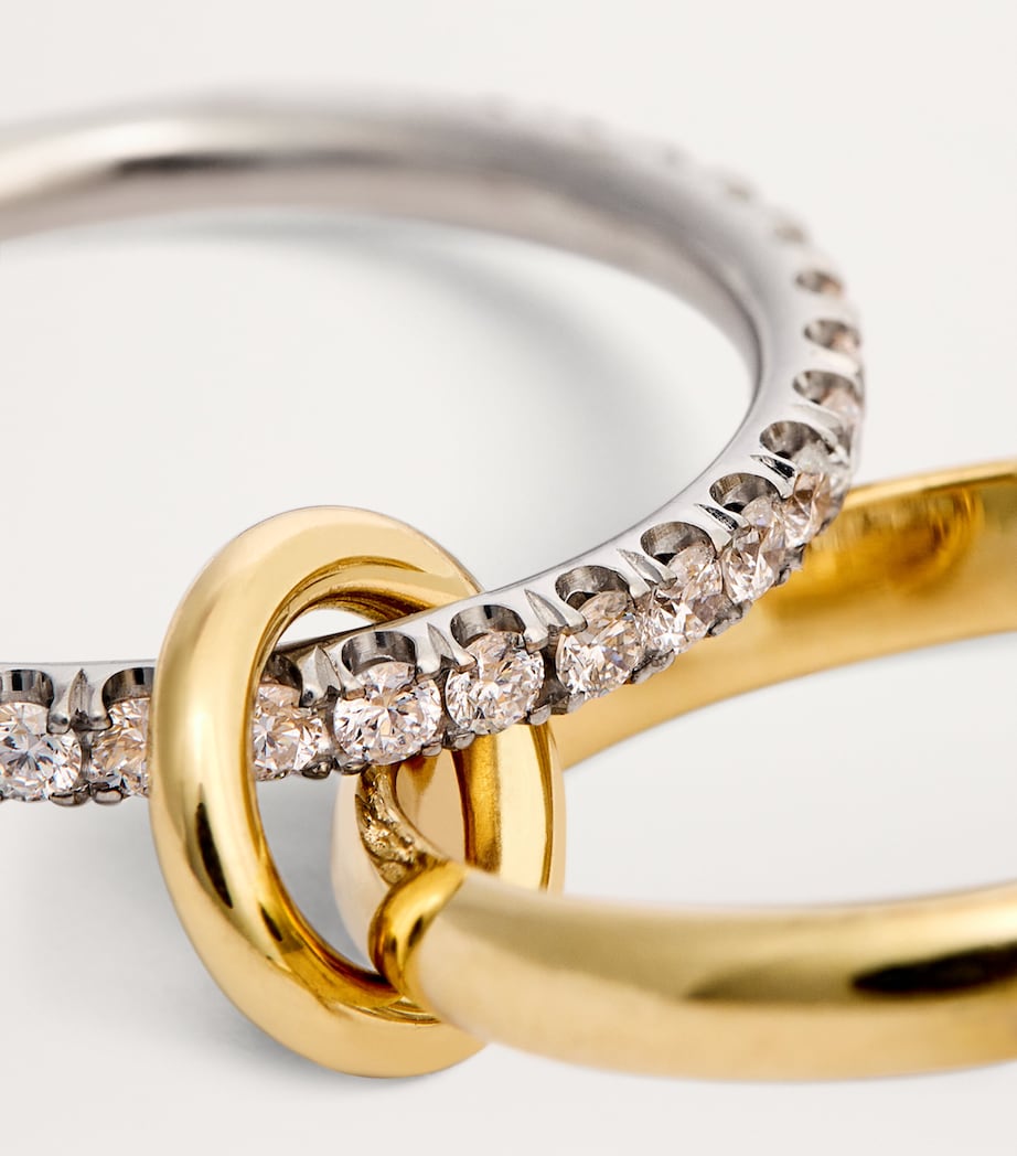Mixed Gold and Diamond Halley Ring MIXED GOLD Image 4