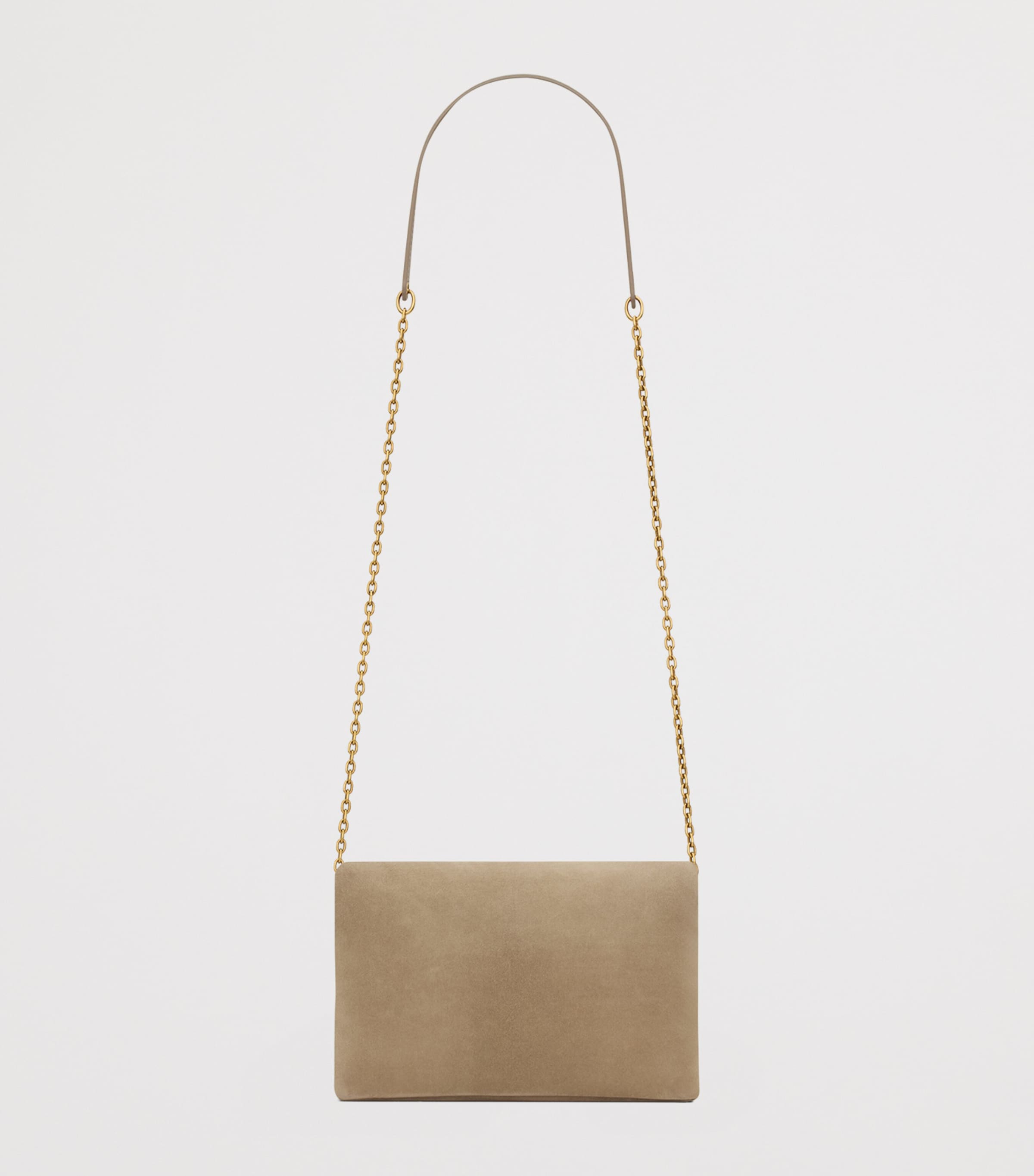 Saint Laurent Suede Small Cassandre Envelope Shoulder Bag Image 3