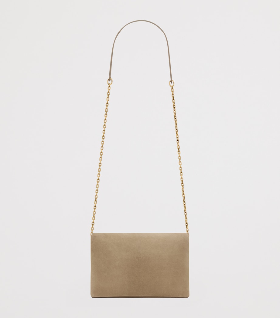 Saint Laurent Suede Small Cassandre Envelope Shoulder Bag Image 3