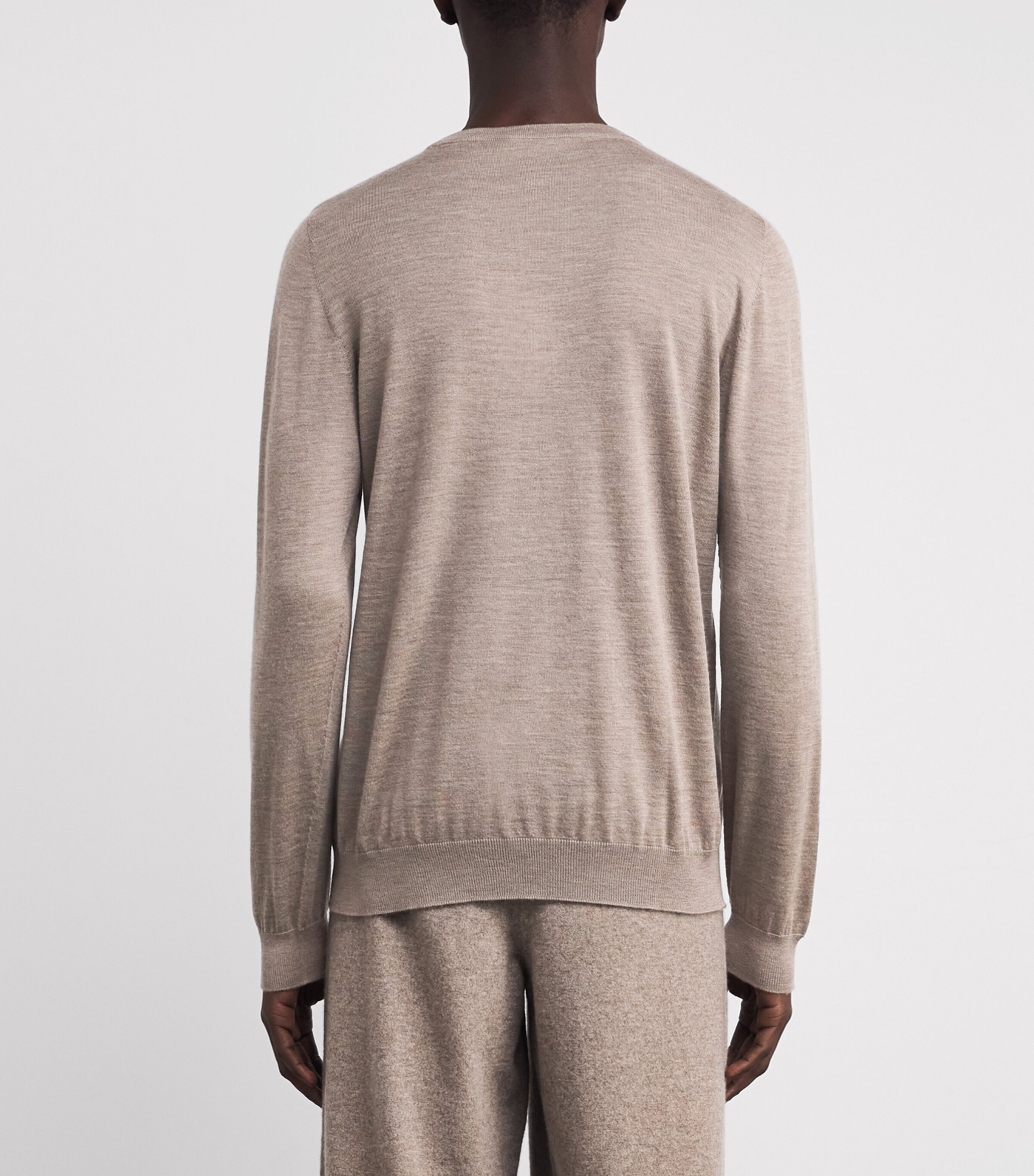 Cashmere Fin Sweater HB0273 PEBBLE Image 4