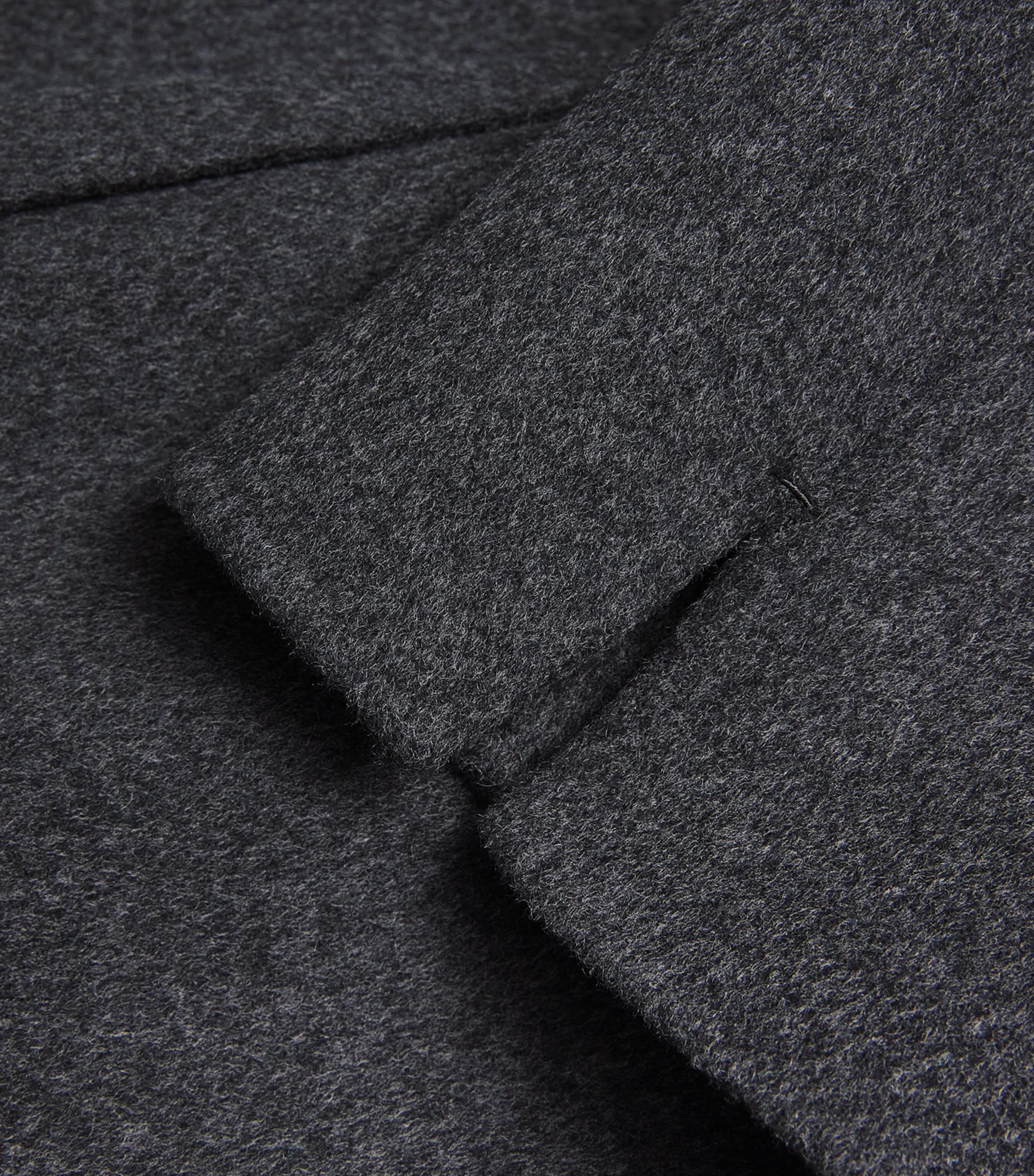Virgin Wool Wrap Coat DARK GREY Image 5