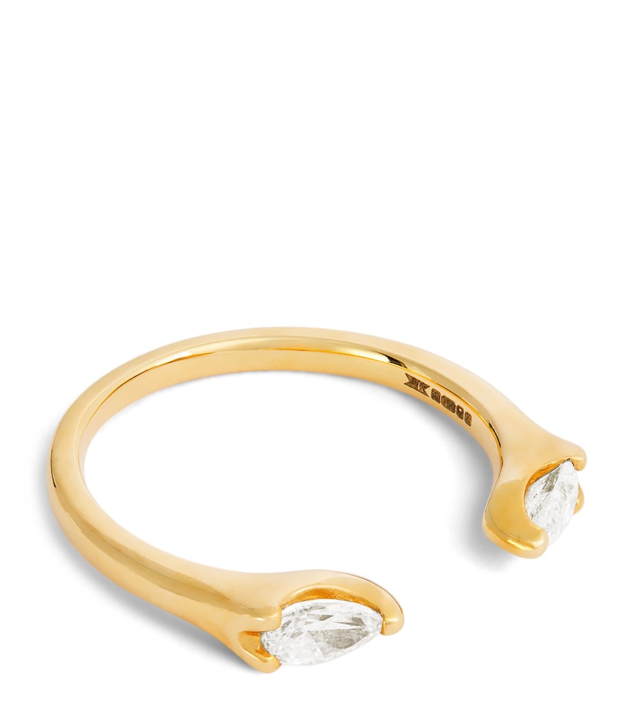 Anita Ko Yellow Gold and Diamond Orbit Ring Yellow Gold Image 1