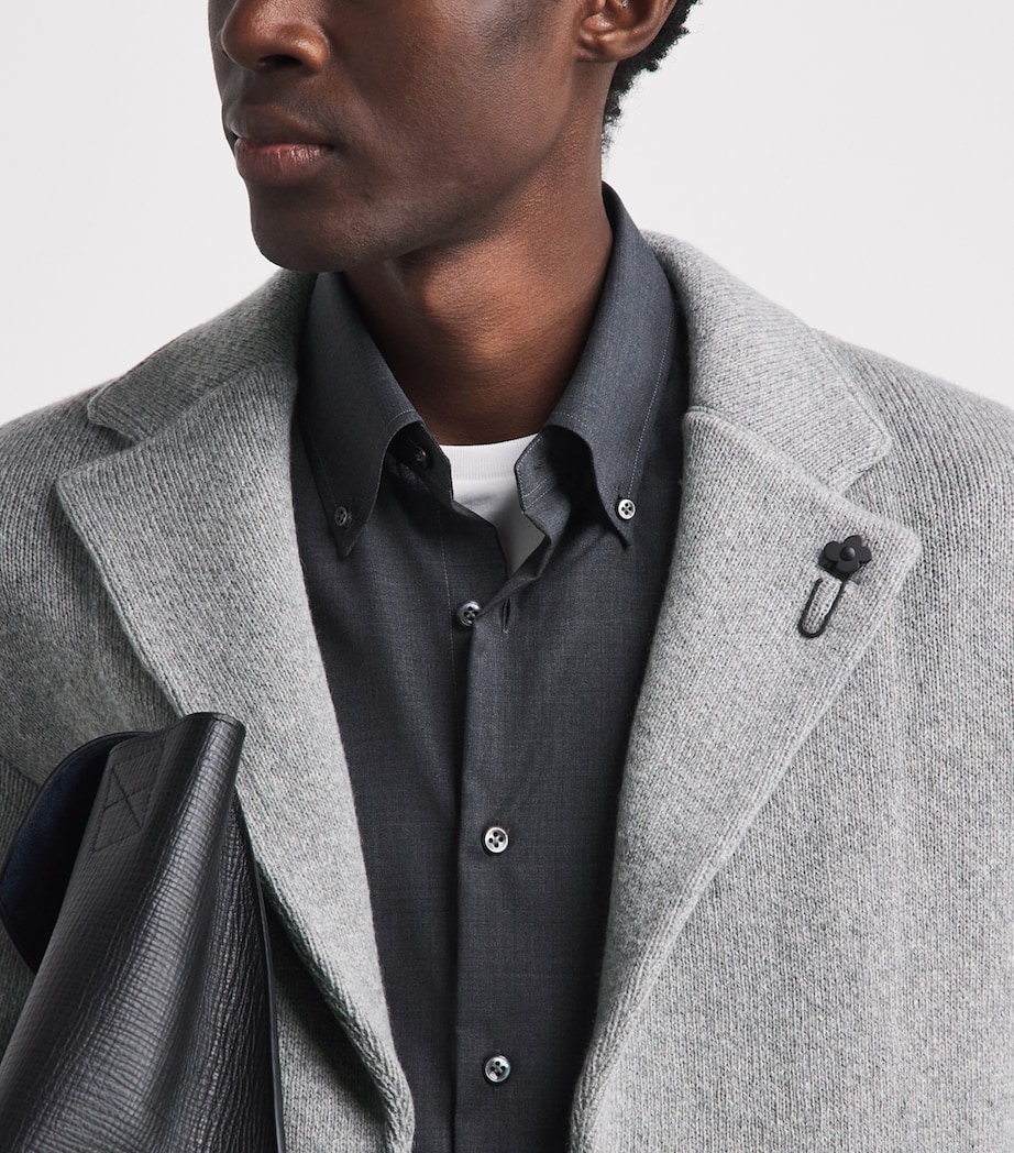 Lardini Mens Cashmere Blazer Grey Image 3