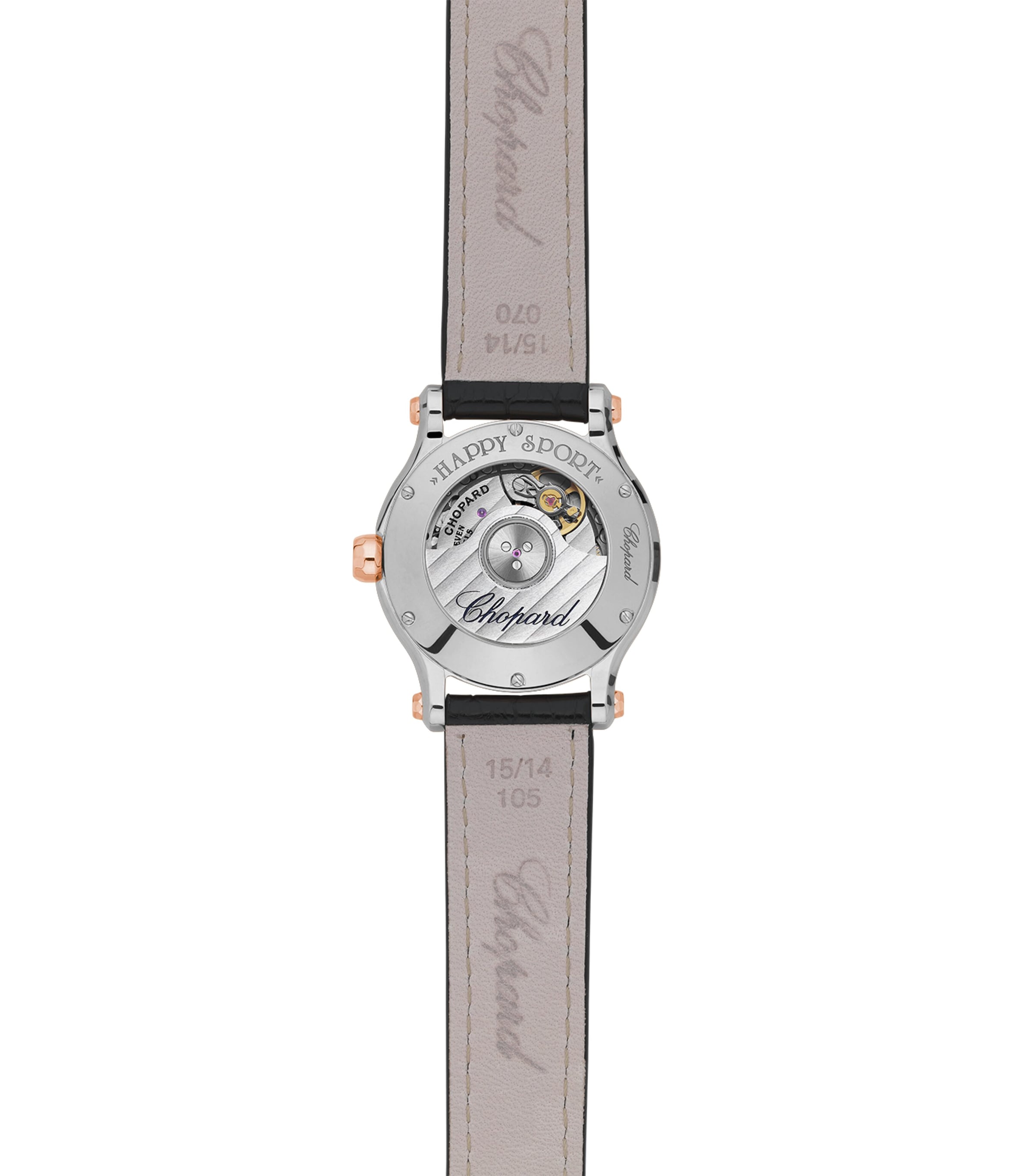 Rose Gold, Steel and Diamond Happy Sport Watch 30mm ROSE GOLD/STAINLESS Image 4
