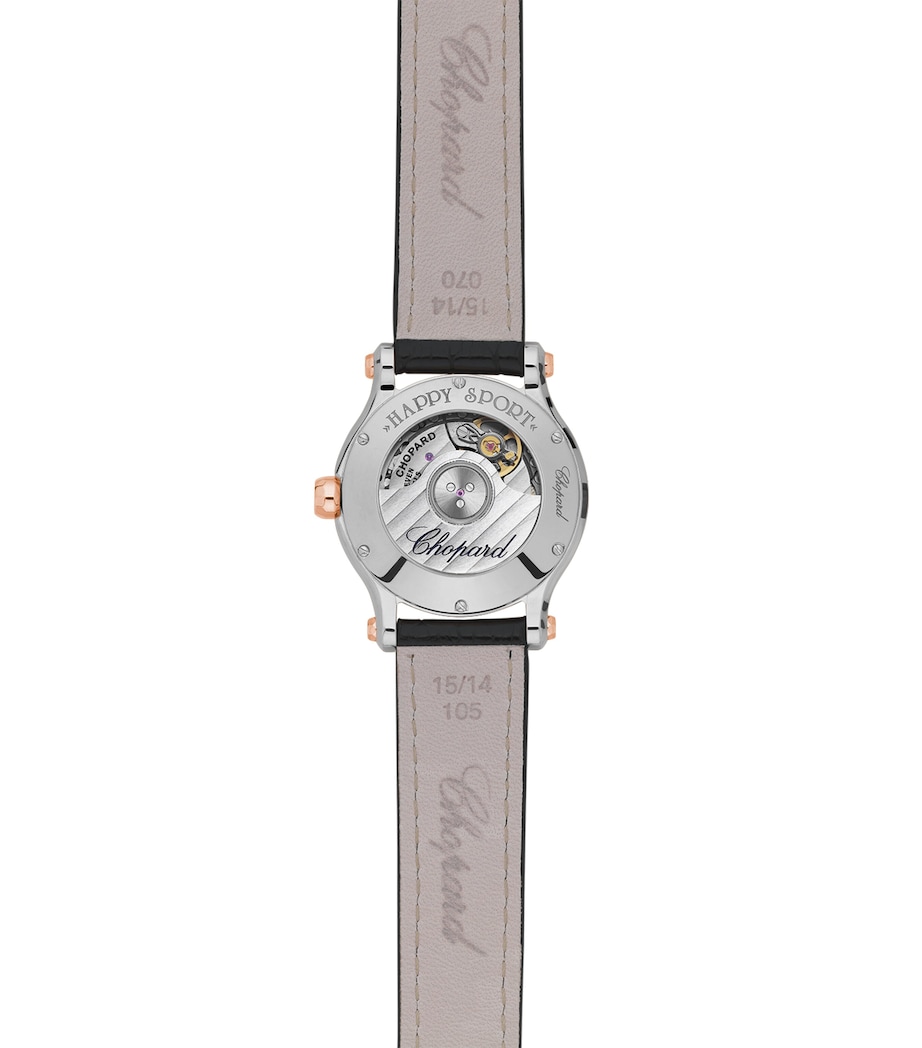 Rose Gold, Steel and Diamond Happy Sport Watch 30mm ROSE GOLD/STAINLESS Image 4