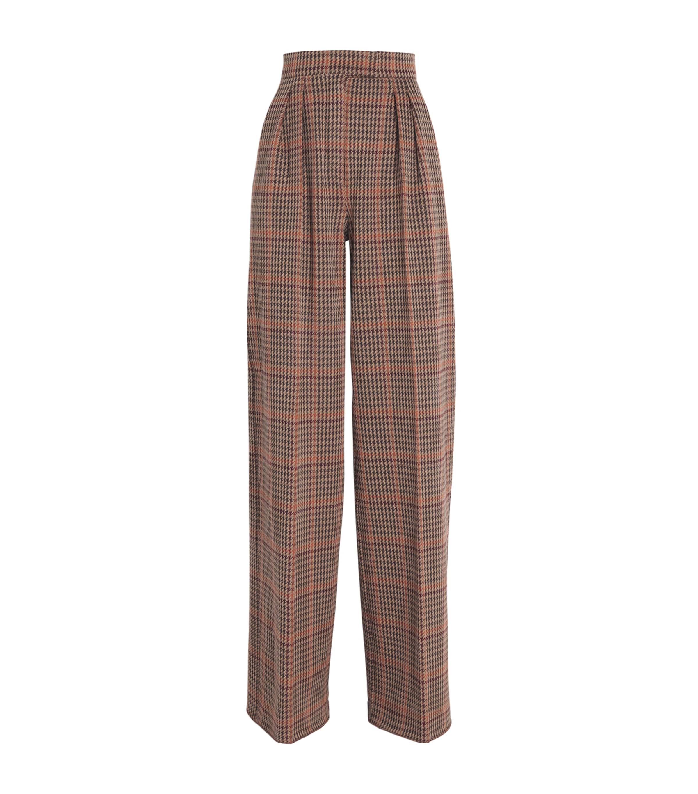 Wool-Cotton Wide-Leg Trousers MULTICOLOUR Image 1