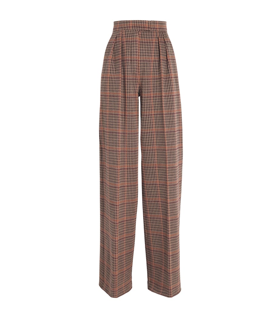 Wool-Cotton Wide-Leg Trousers MULTICOLOUR Image 1