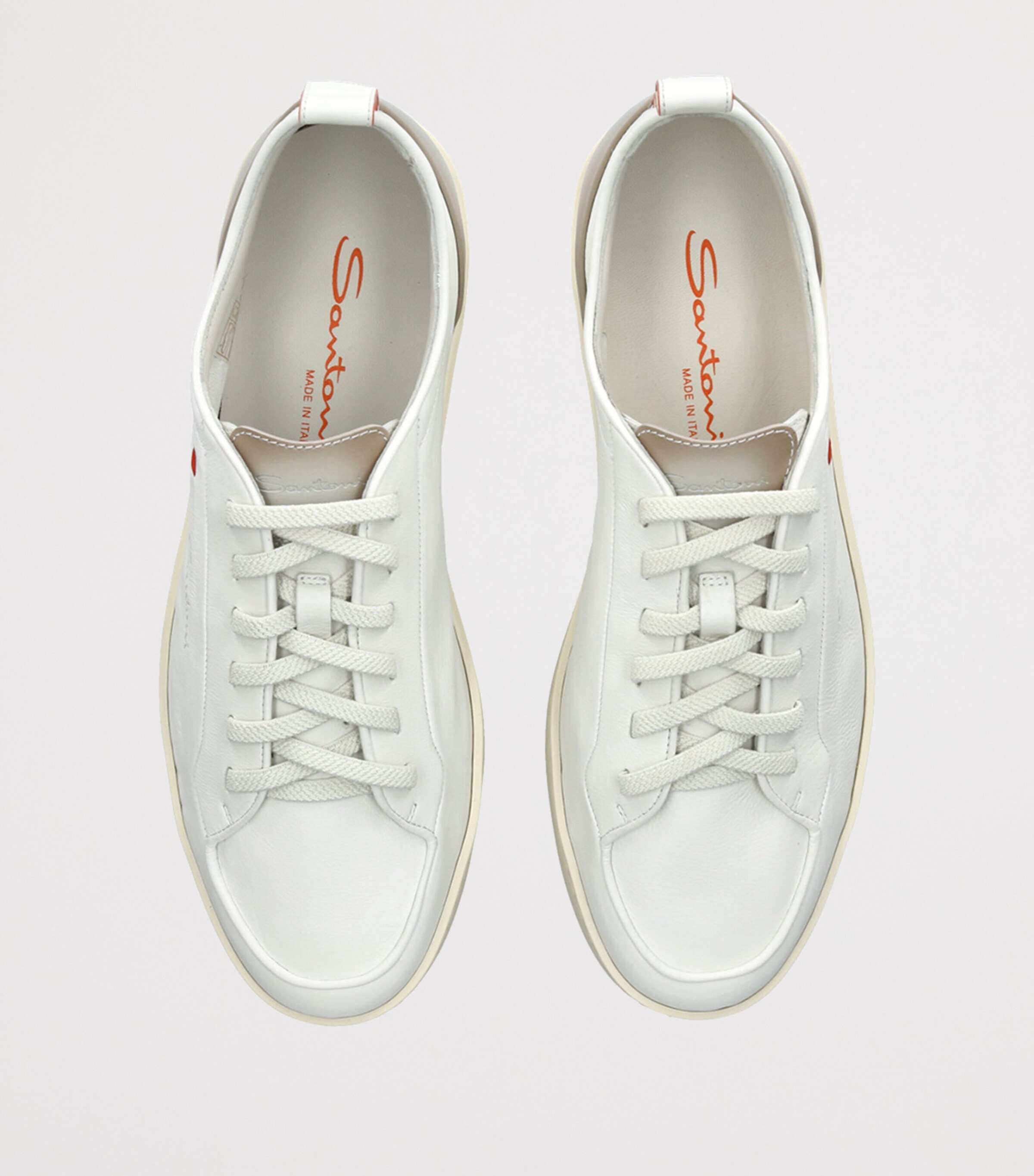 Santoni Leather Montecarlo Sneakers White Image 4