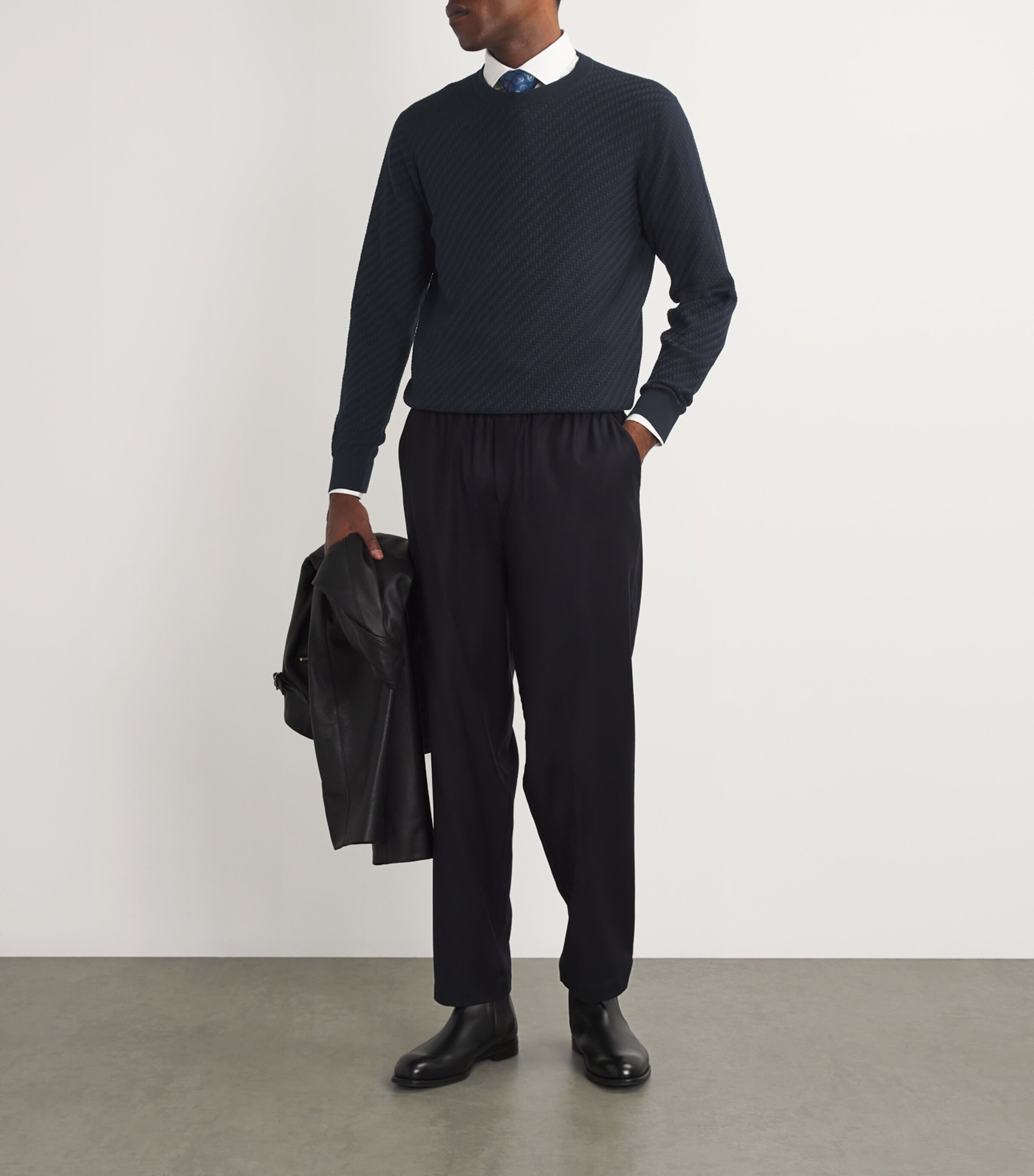 Brioni Blue Cotton-Silk-Cashmere Sweater | Harrods US