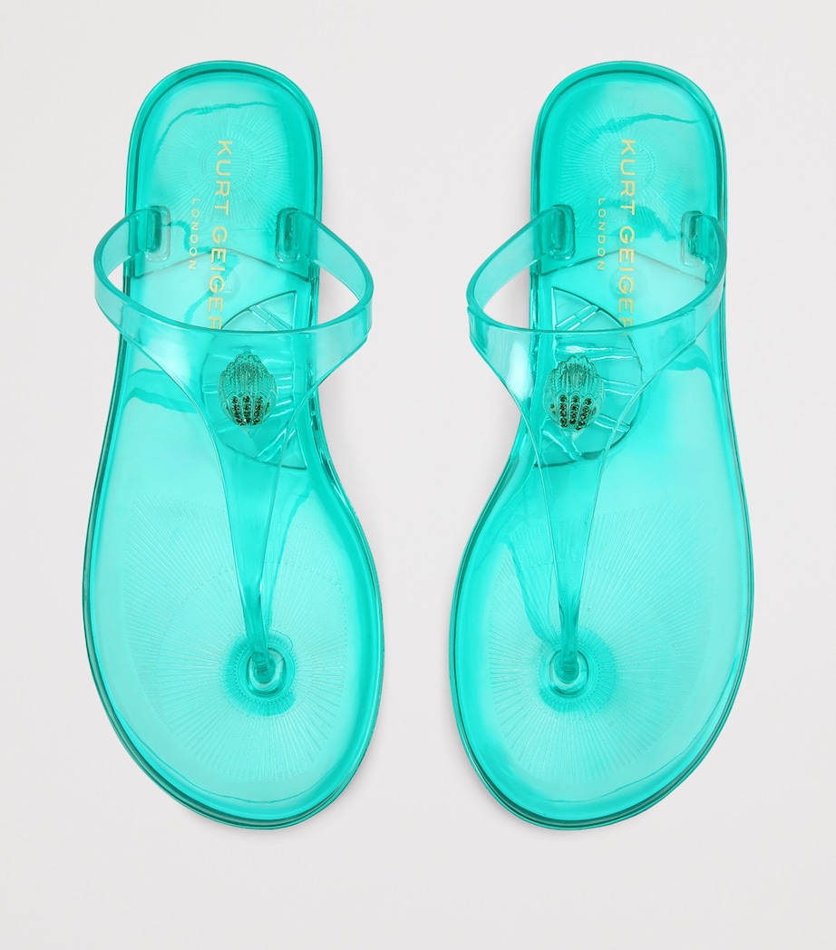 Kurt Geiger London Maddison T-Bar Sandals Teal Image 4