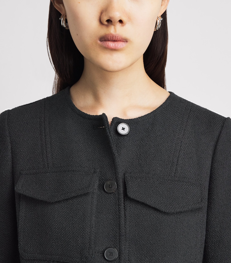 ME+EM Womens Tweed Shift Midi Dress Black Image 3