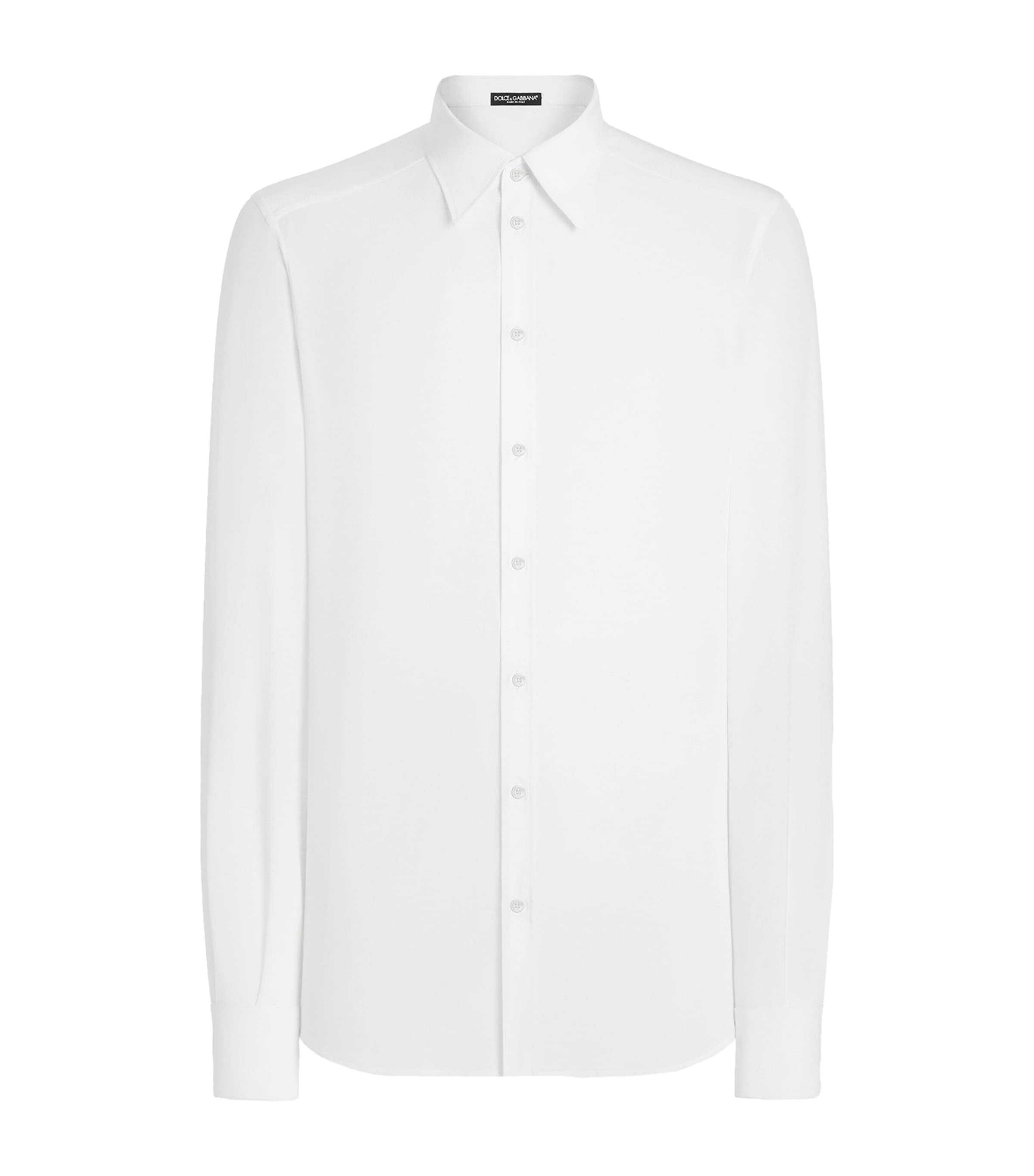 Silk Crepe Shirt W0111-WHITE Image 1