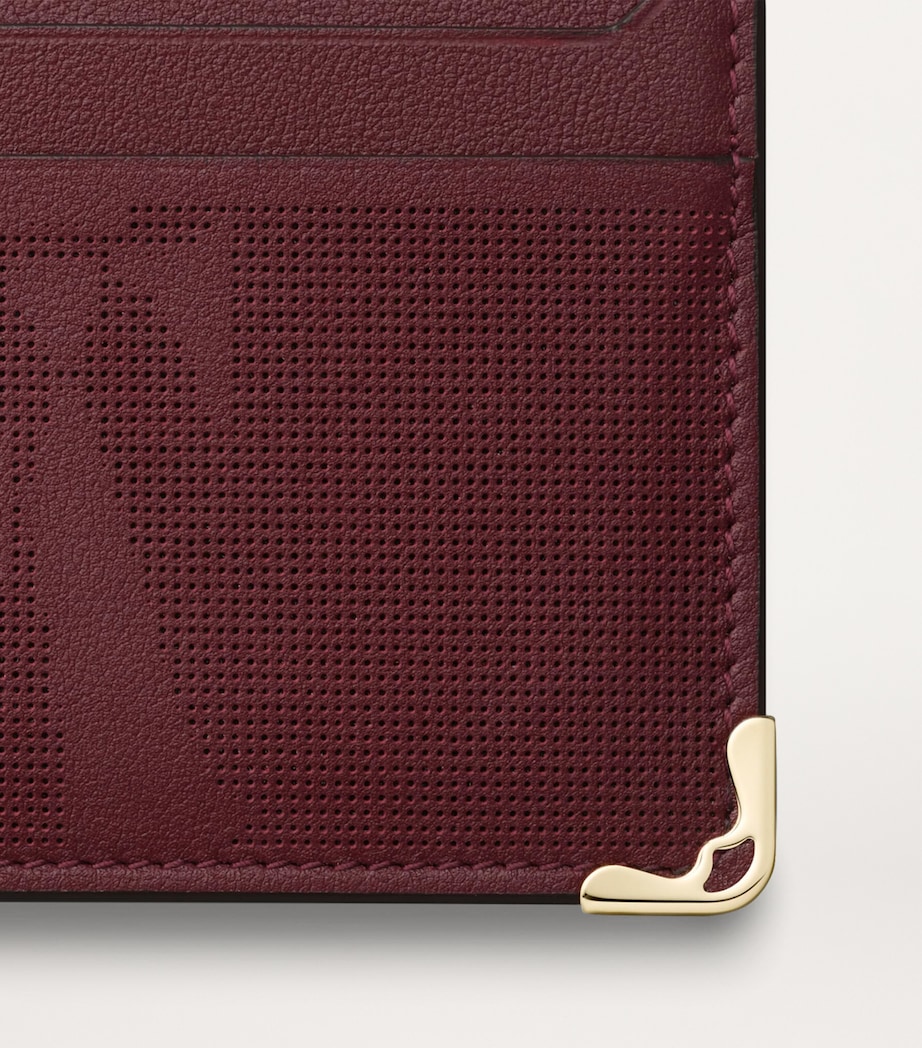 Calfskin Must de Cartier Card Holder BURGUNDY Image 5