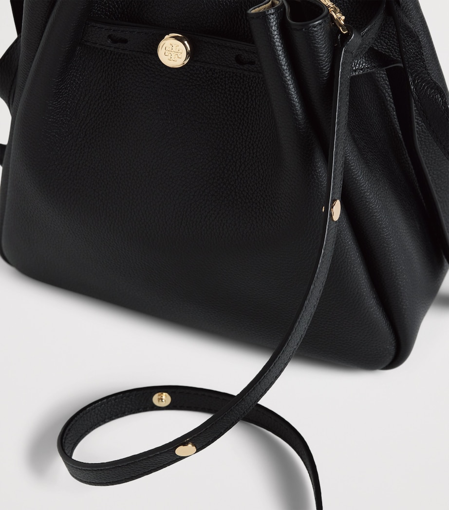 Tory Burch Leather Romy Bucket Bag Black Image 5