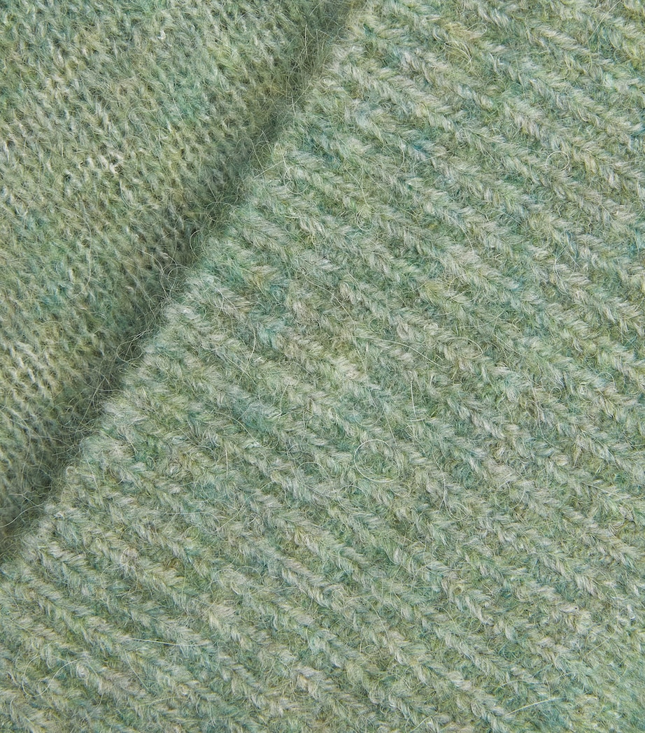 Oliver Spencer Mens Wool-Blend Blenheim Sweater Green Image 6