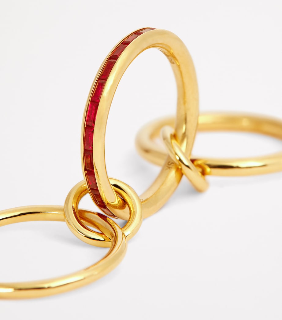 Yellow Gold and Ruby Pyrus Ring YELLOW GOLD Image 4