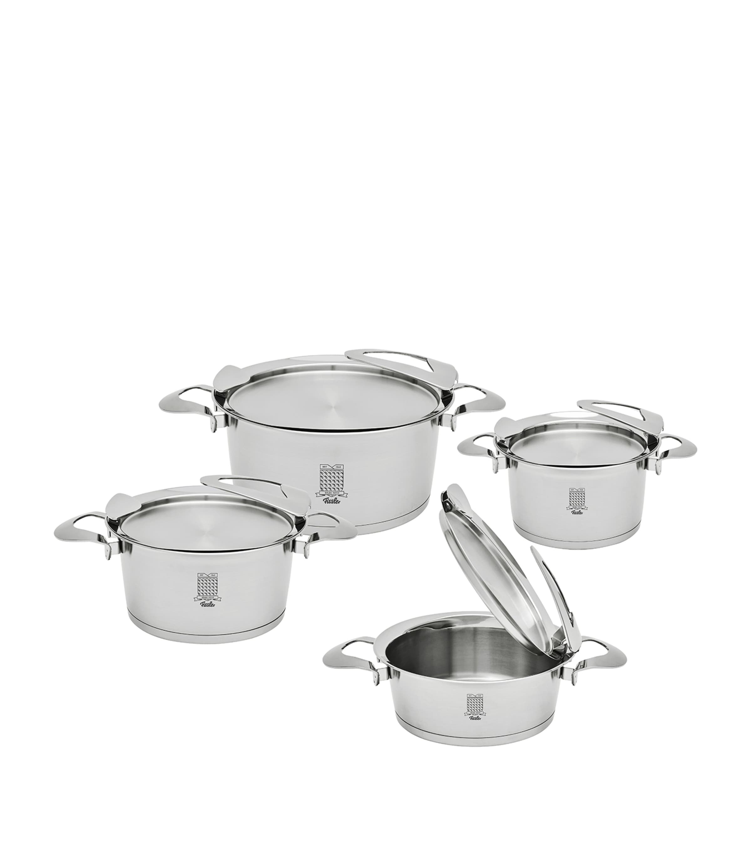 Fissler Solea Novo 4-piece Cookware Set In Silver