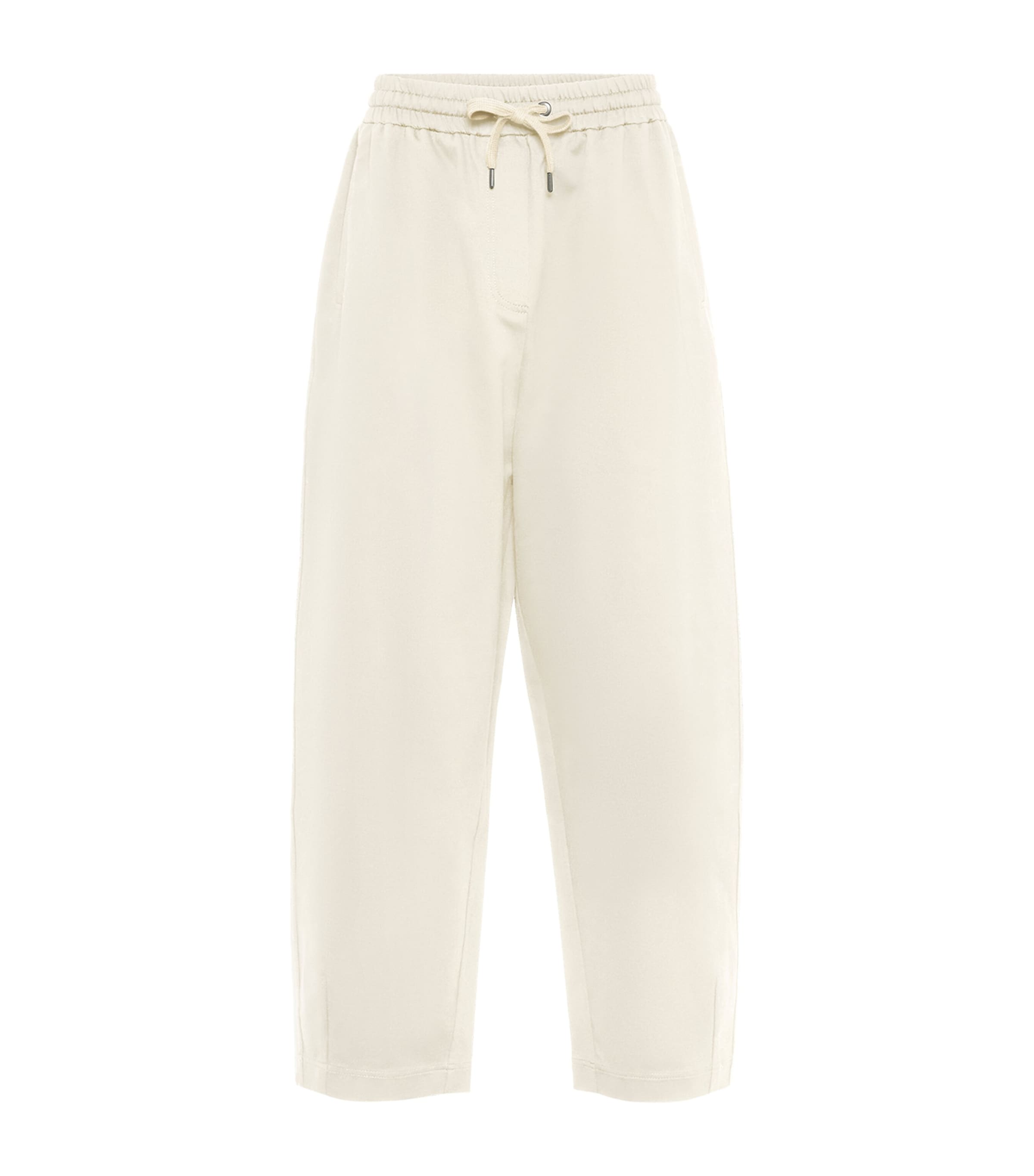 Brunello Cucinelli Trousers Featuring Elastic Waistband And Side Pockets In White