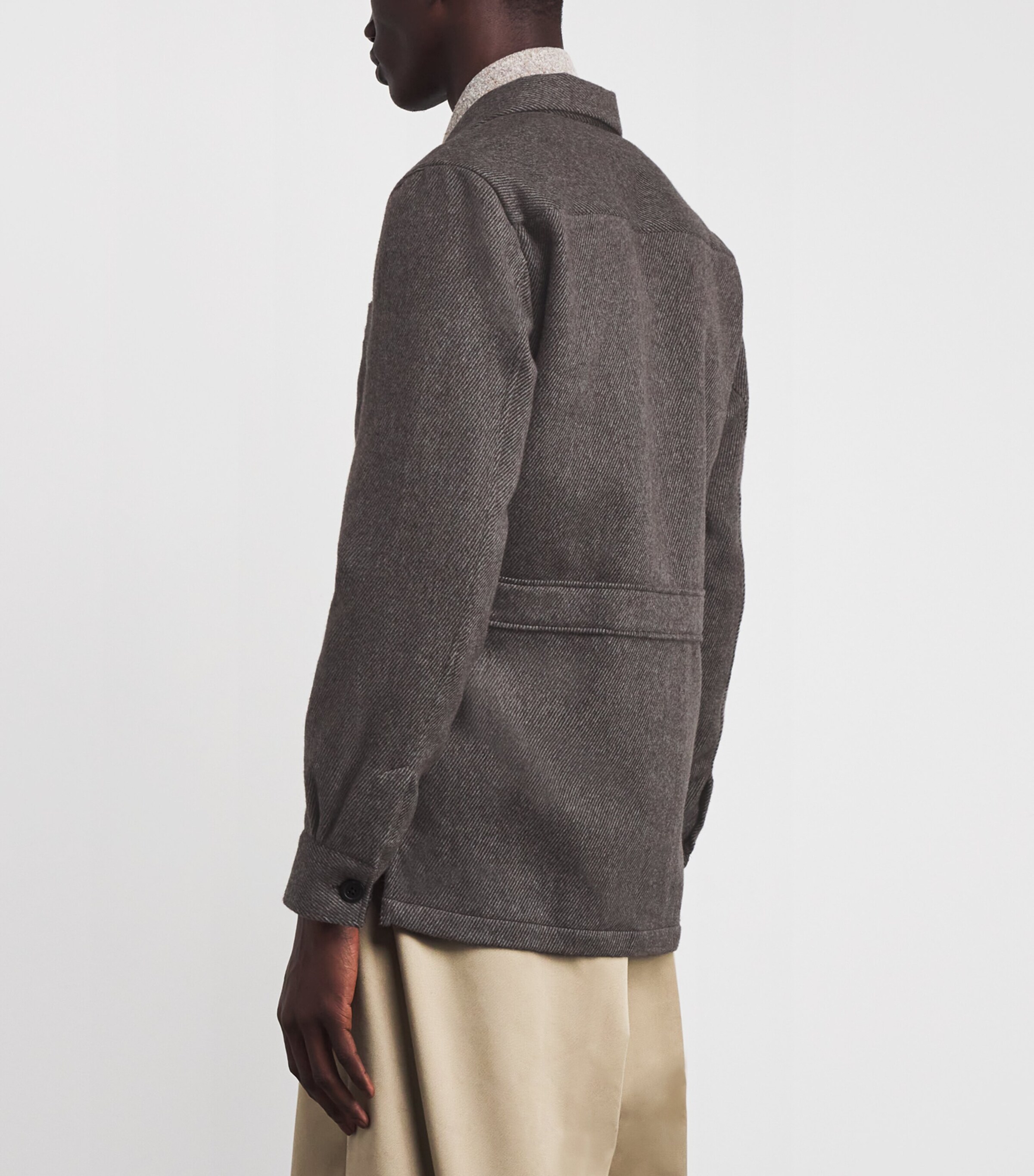 Cashmere Herringbone Jacket TAUPE Image 4
