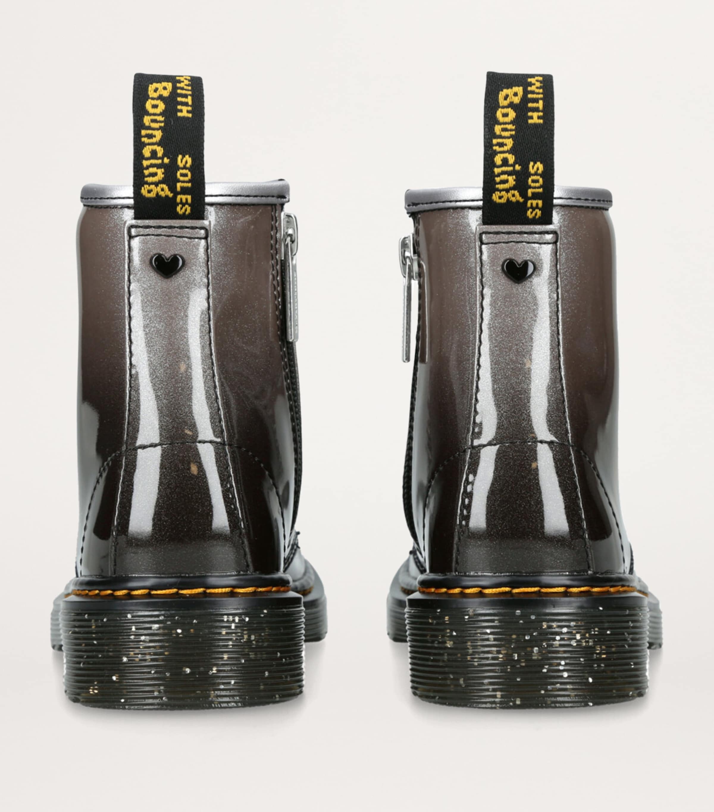 Dr. Martens Glittered 1460 Ankle Boots Silver Com Image 2