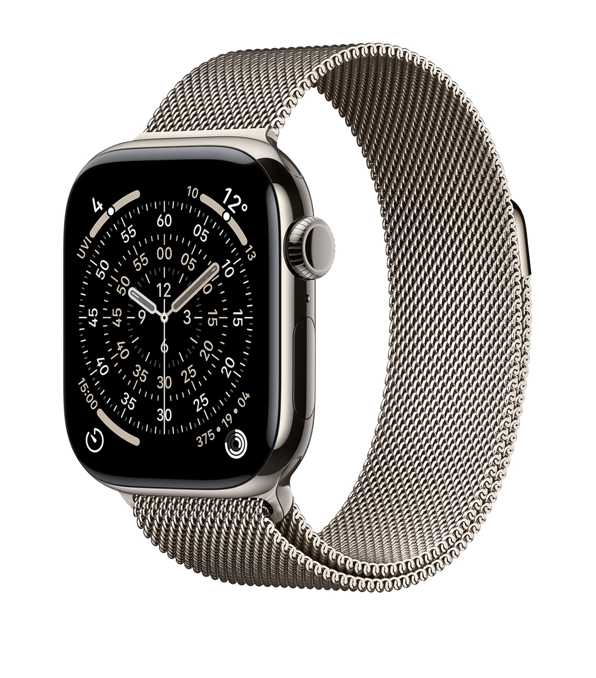 Apple Watch Series 11 - Titanium with Natural Milanese Loop, 42mm, Medium/Large NATURAL Image 2