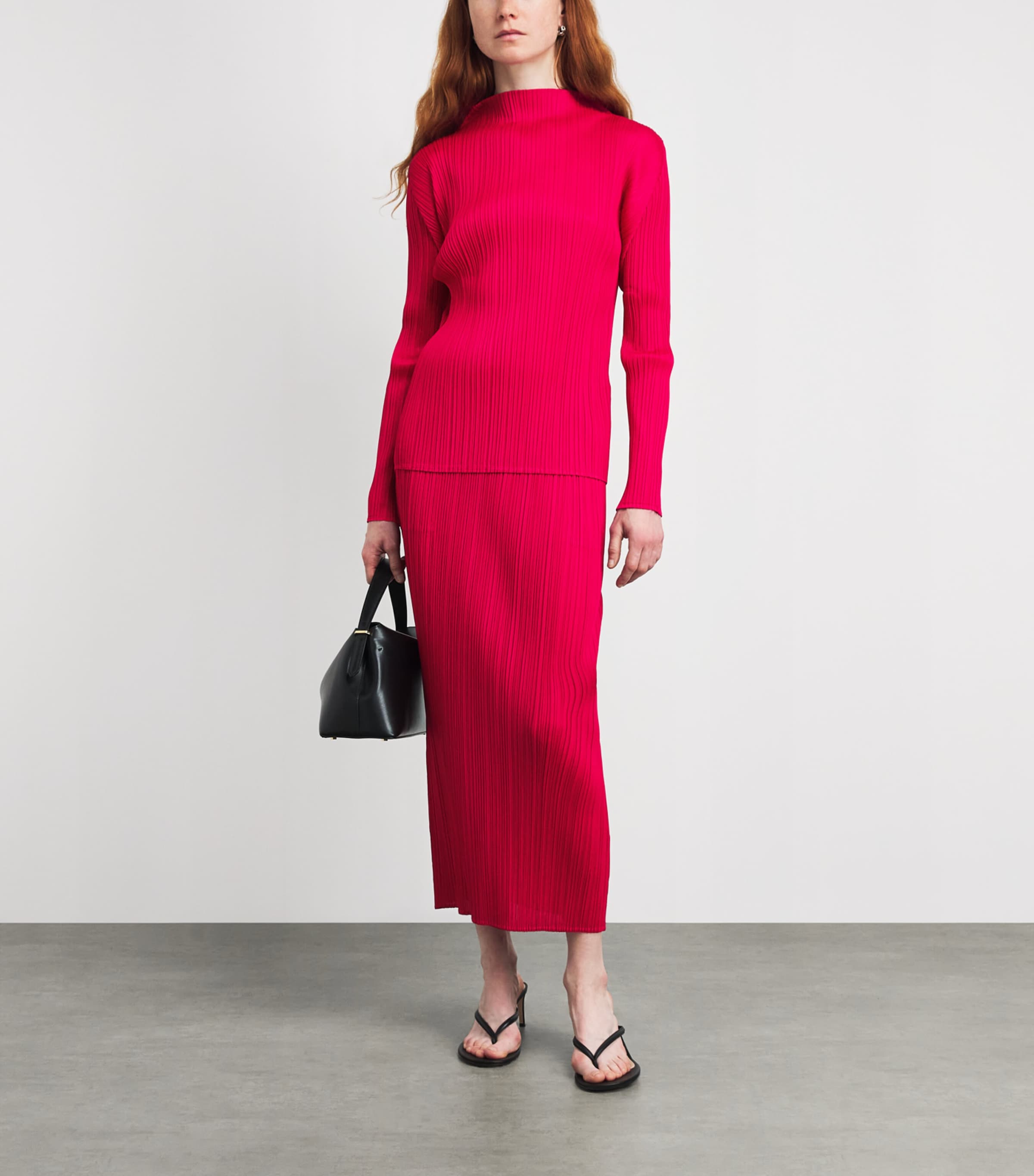 Pleats Please Issey Miyake Womens Long-Sleeve New Colorful Basics 4 Top Image 2