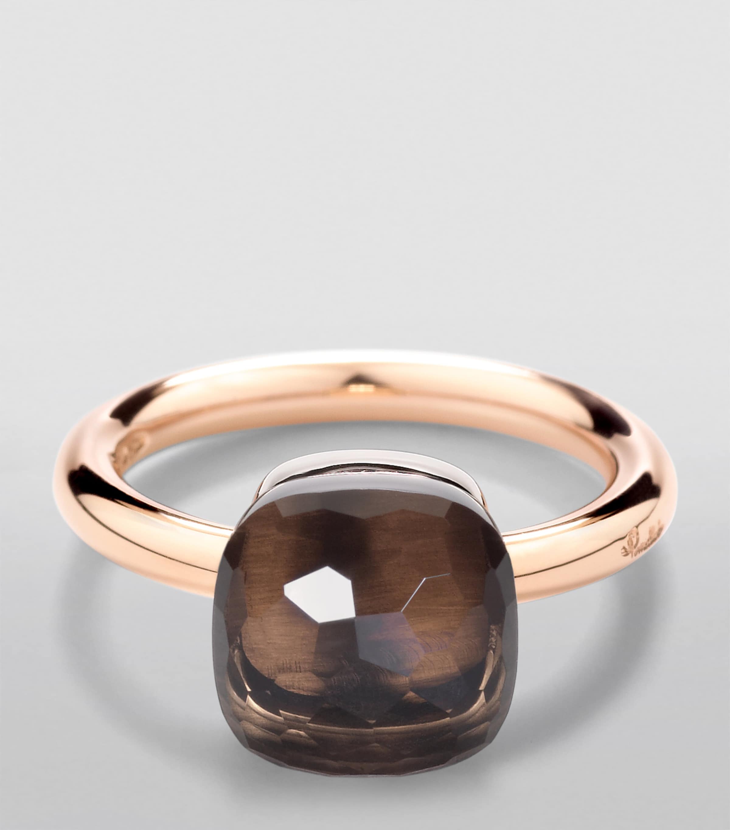 Mixed Gold and Smoky Quartz Nudo Classic Ring 000QF Image 2