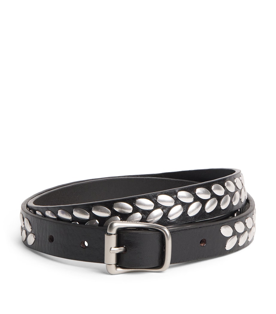 Lemaire Leather Studded Almond Belt Dark Brown Image 1