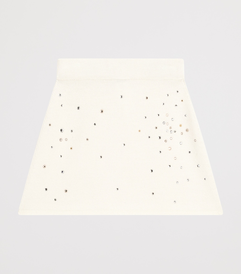 Dolce&Gabbana Kids Rhinestone-Embellished Skirt (8-12+ Years) Ivory Image 2