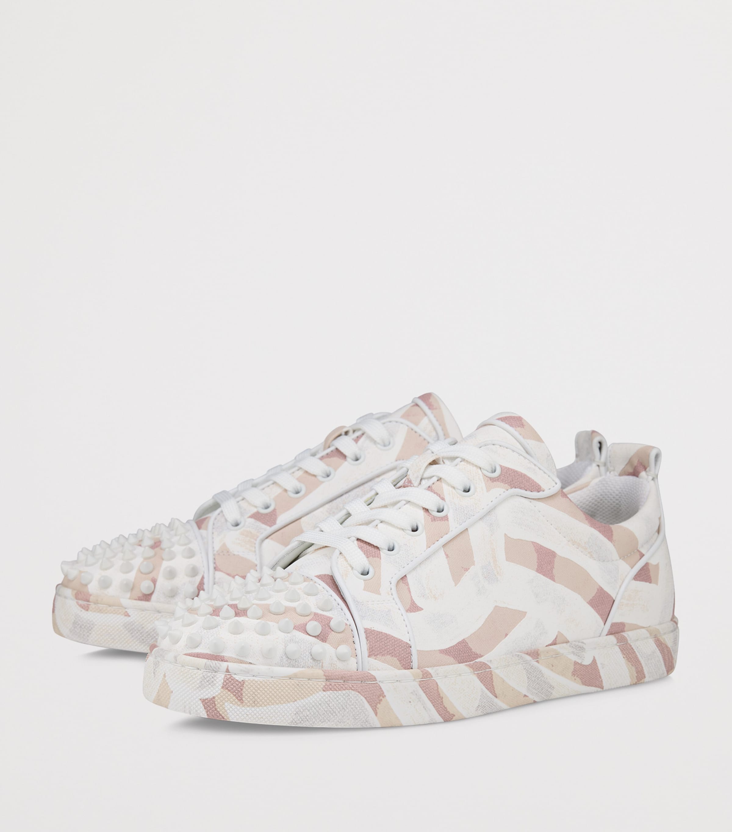 Christian Louboutin Louis Junior Spikes Canvas Sneakers