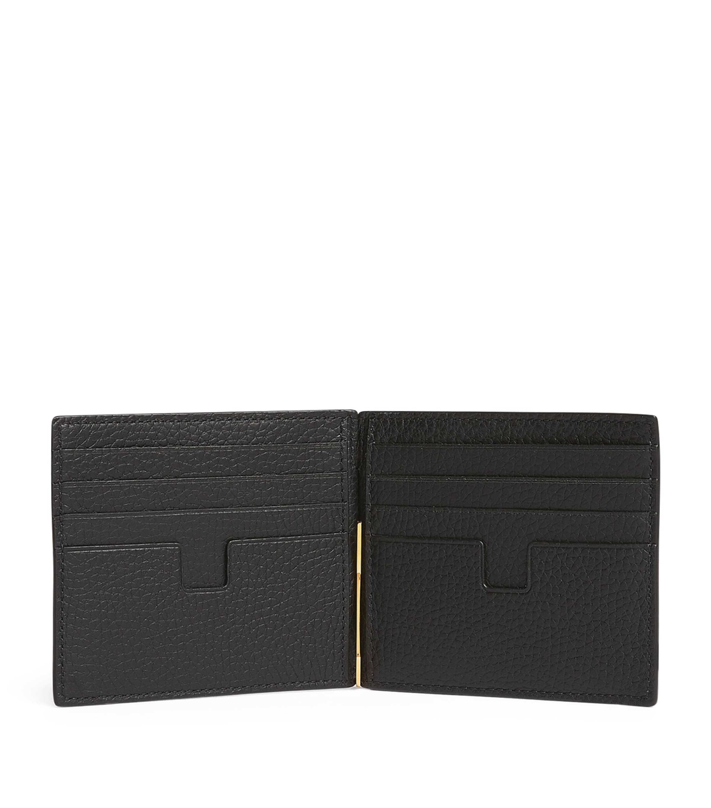 小物 TOM FORD SOFT LEATHER MONEY CLIP WALLET TOM FORD Black Leather Money Clip Wallet | Harrods CA
