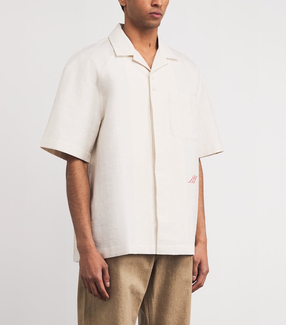 Cotton-Blend Camp-Collar Shirt OFF-WHITE-110 Image 3