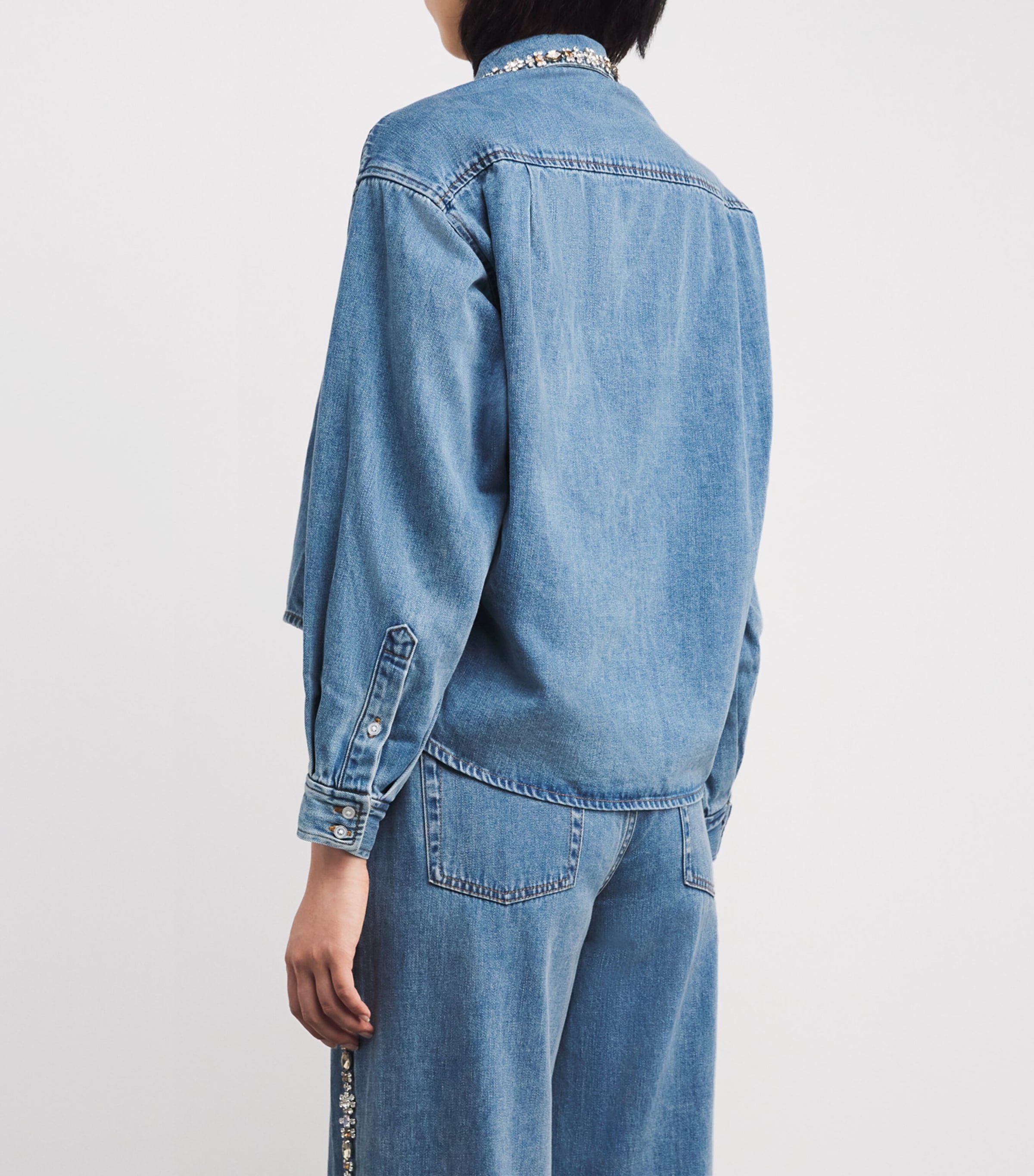 Denim Embellished Shirt BLUE JEAN Image 4
