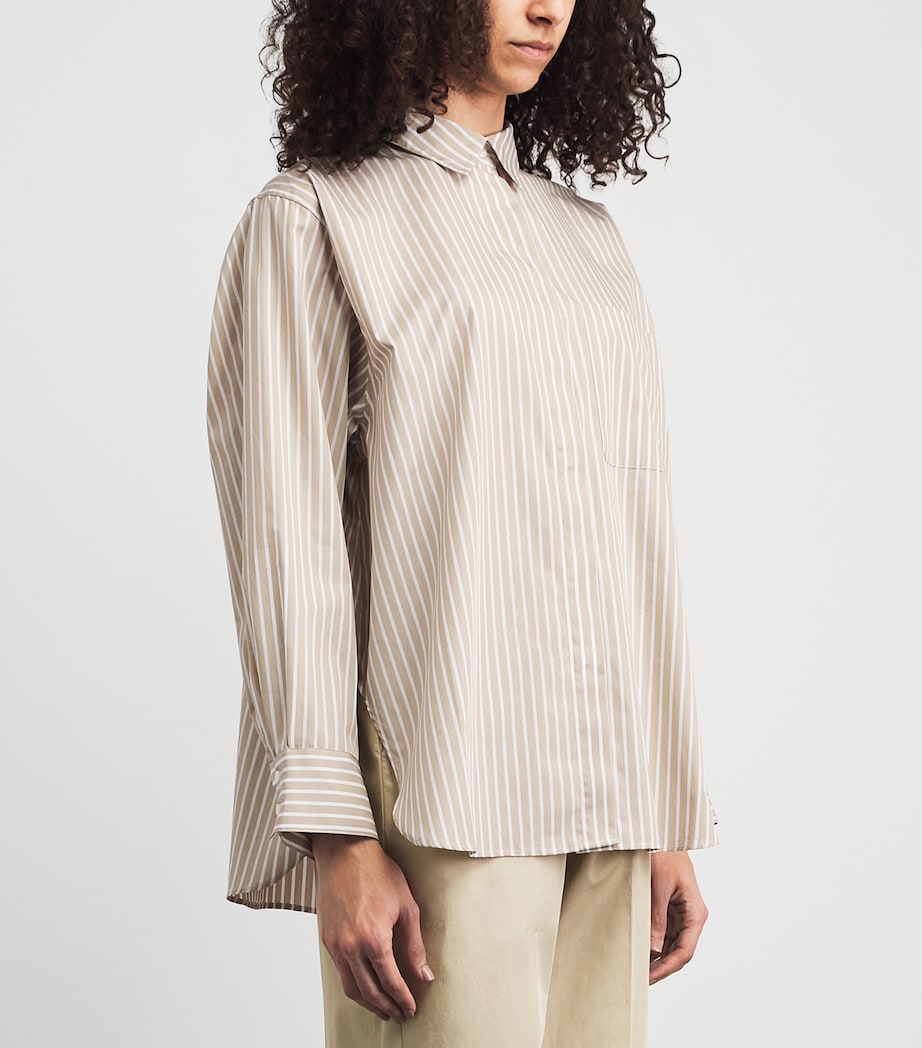 Stylein Womens Cotton Stripe Jansell Shirt Beige Stripe Image 4