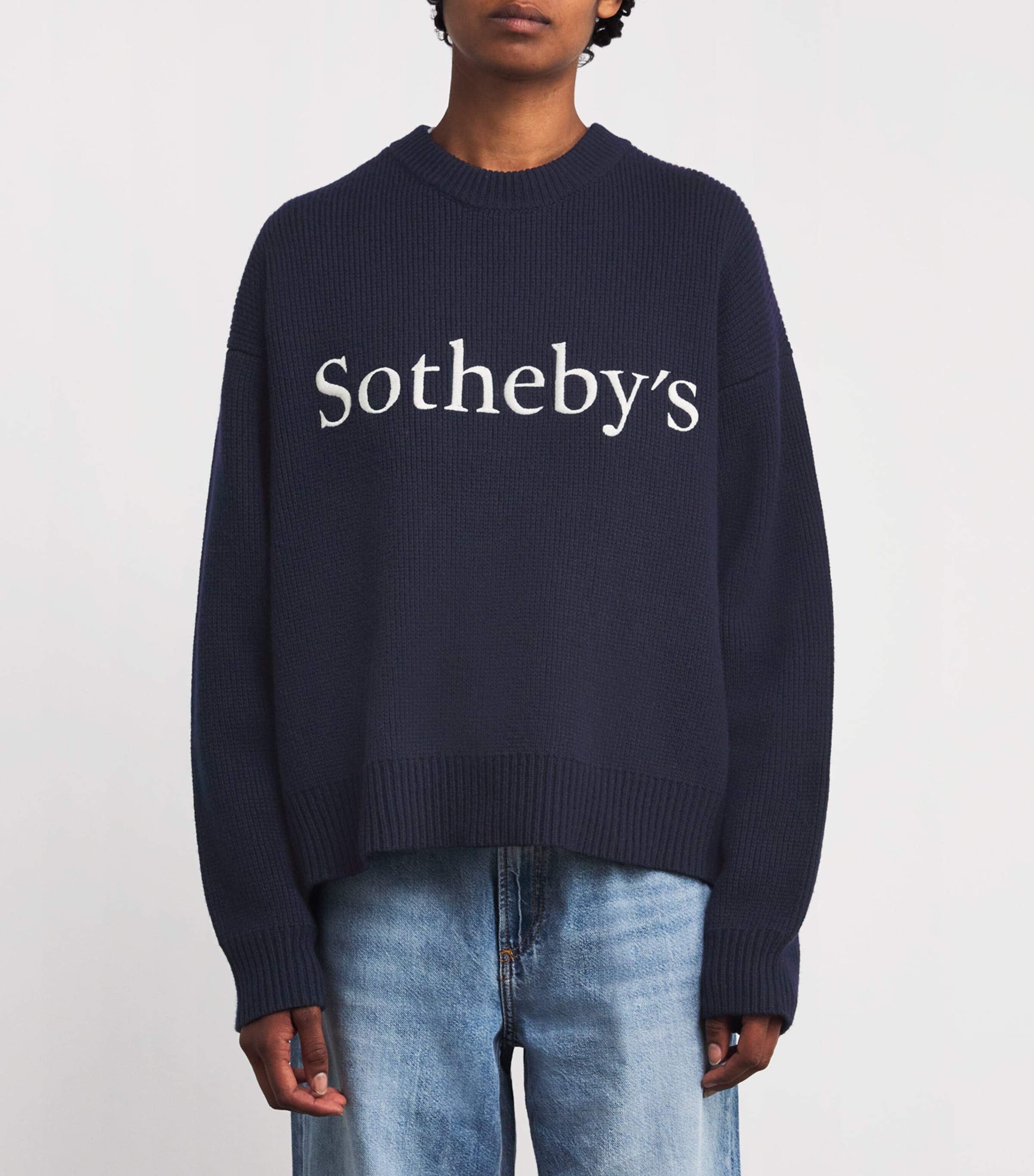 x Sotheby's Cashmere Sweater NAVY Image 3