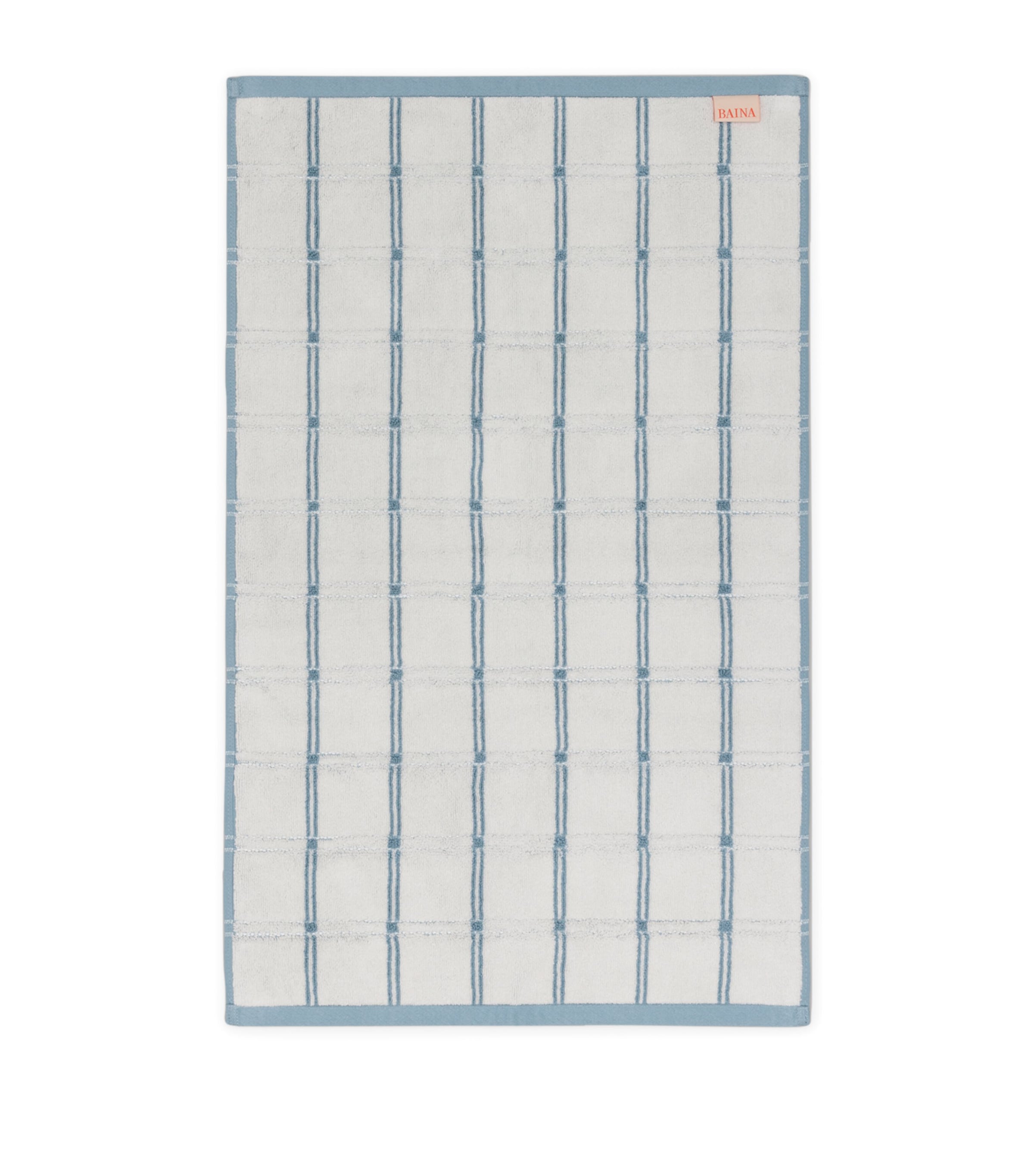BAINA Organic Cotton Devon Bath Mat (50cm x 80cm) Celeste & Chalk Image 3