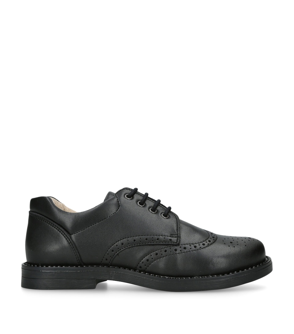 Trotters Leather Hamish School Shoes Black