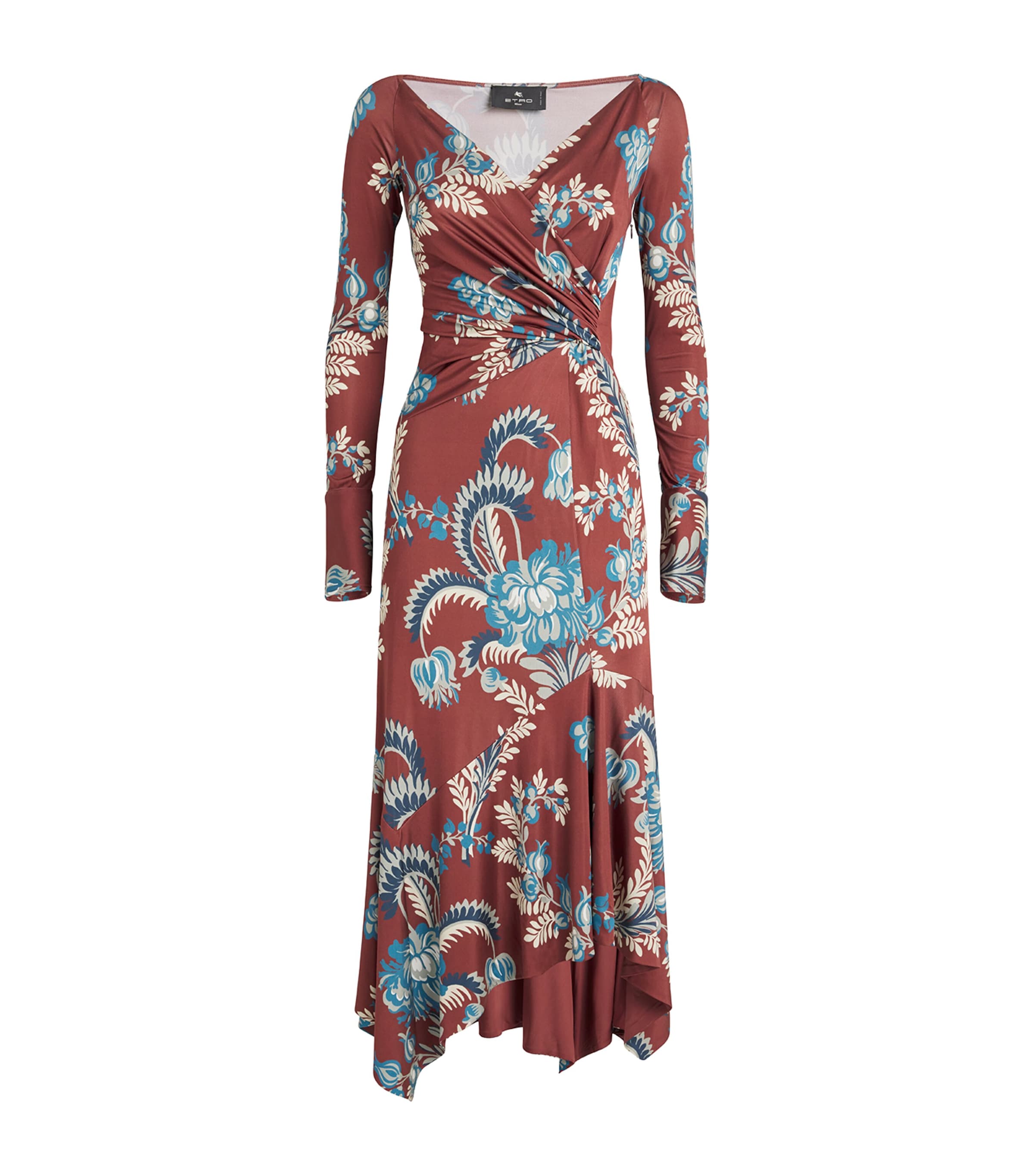 Shop Etro Floral Print Midi Dress